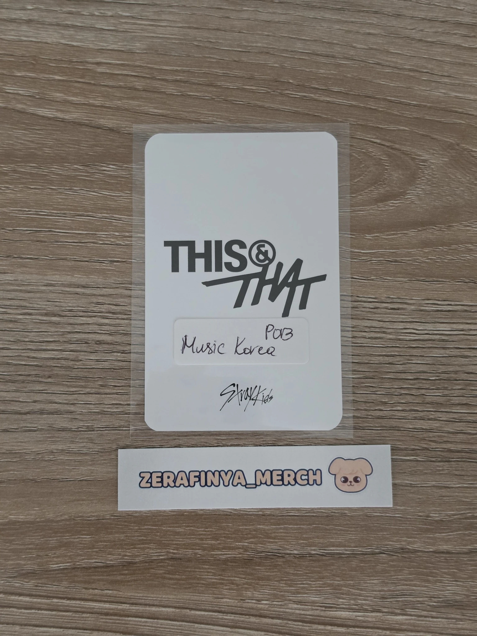 Stray Kids Changbin Stray Kids - Changbin - This & That Album pob (pre-order benefit) musickorea (music korea) listing photo 2