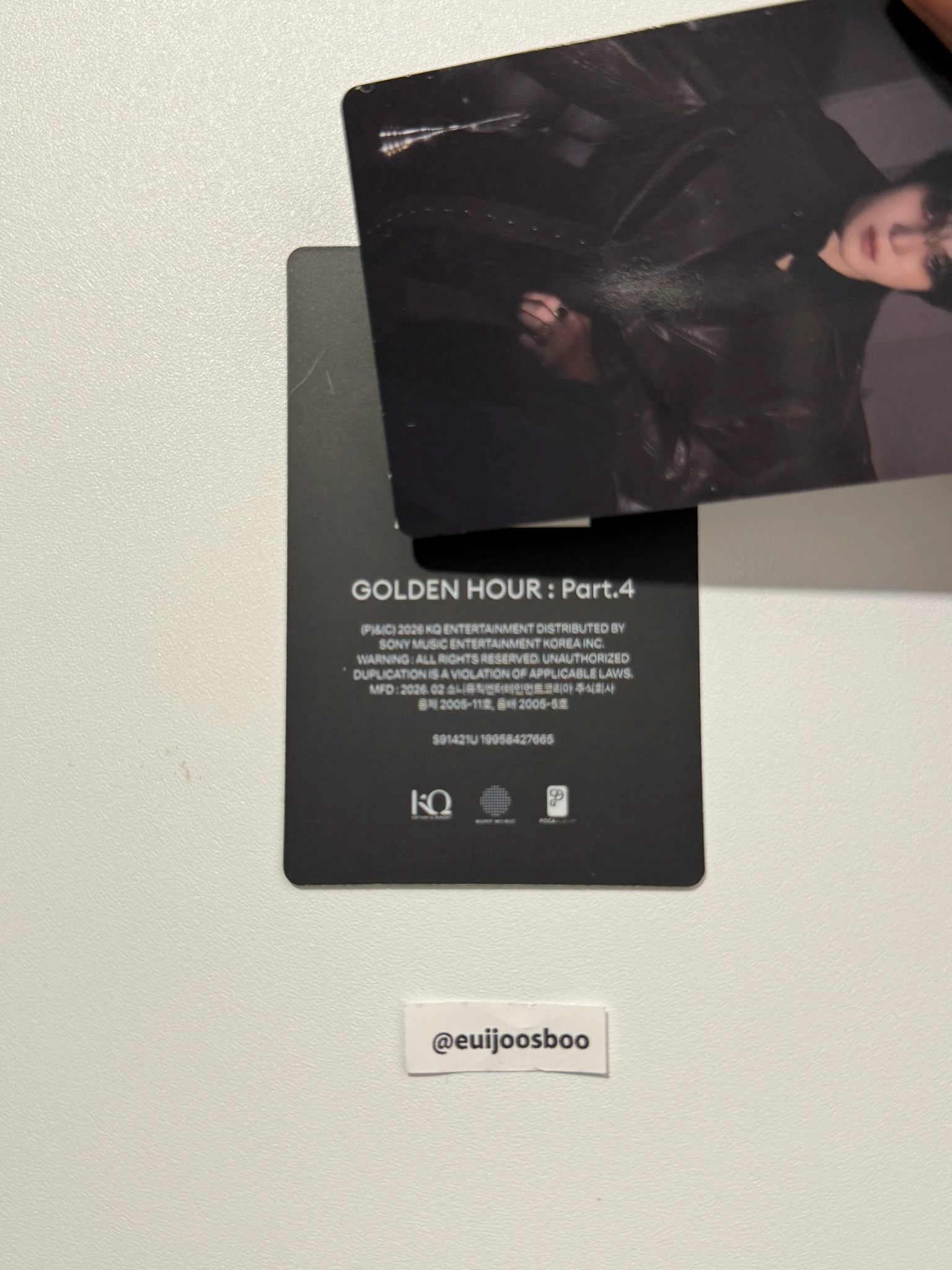 ATEEZ Yunho ATEEZ - Yunho - Golden Hour : Part.4 Album Z version qr card poca album album photocard listing photo 2