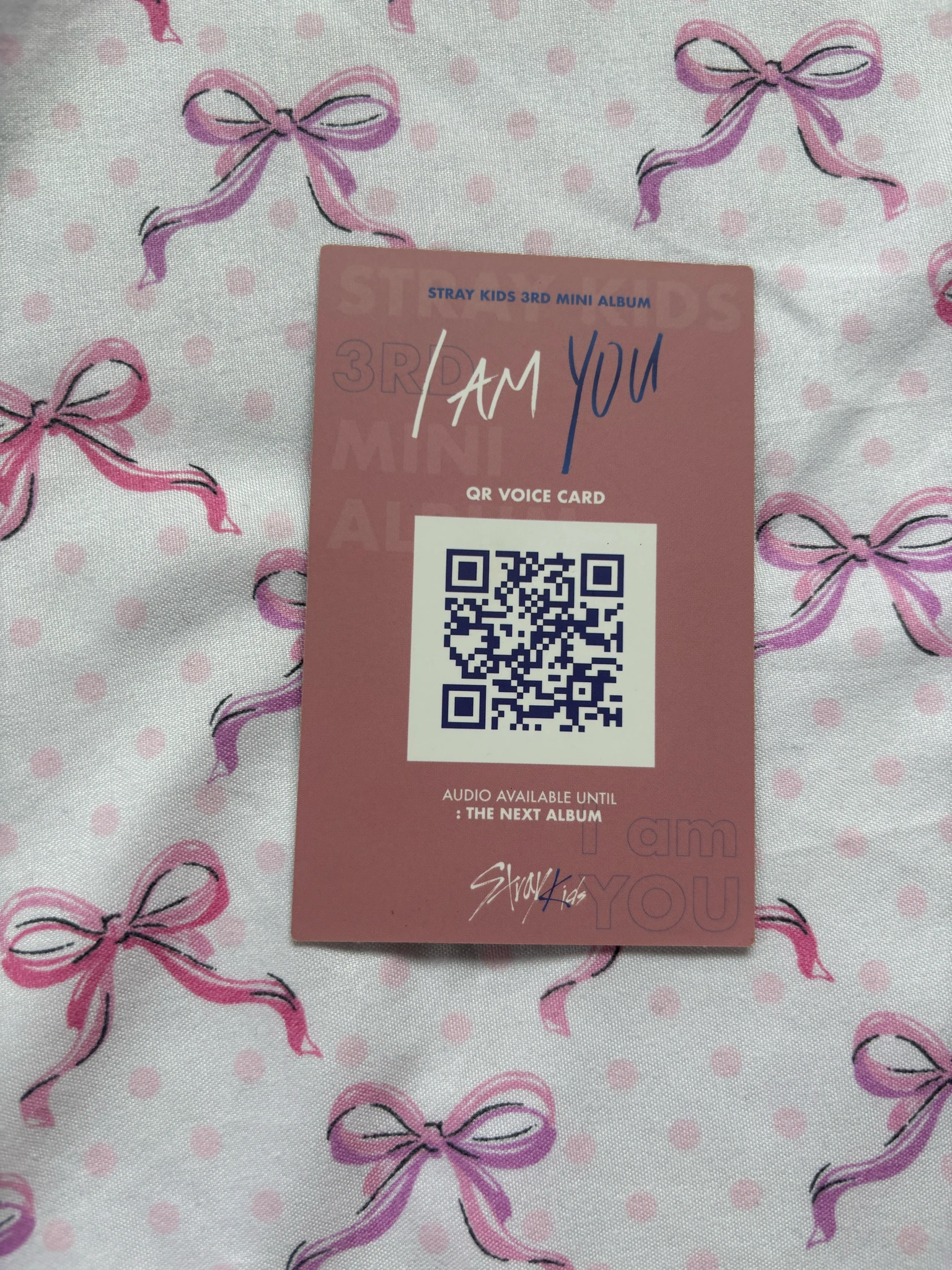 Stray Kids I.N Stray Kids - I.N - I am YOU Album album photocard C version version 3 standard version qr card listing photo 2