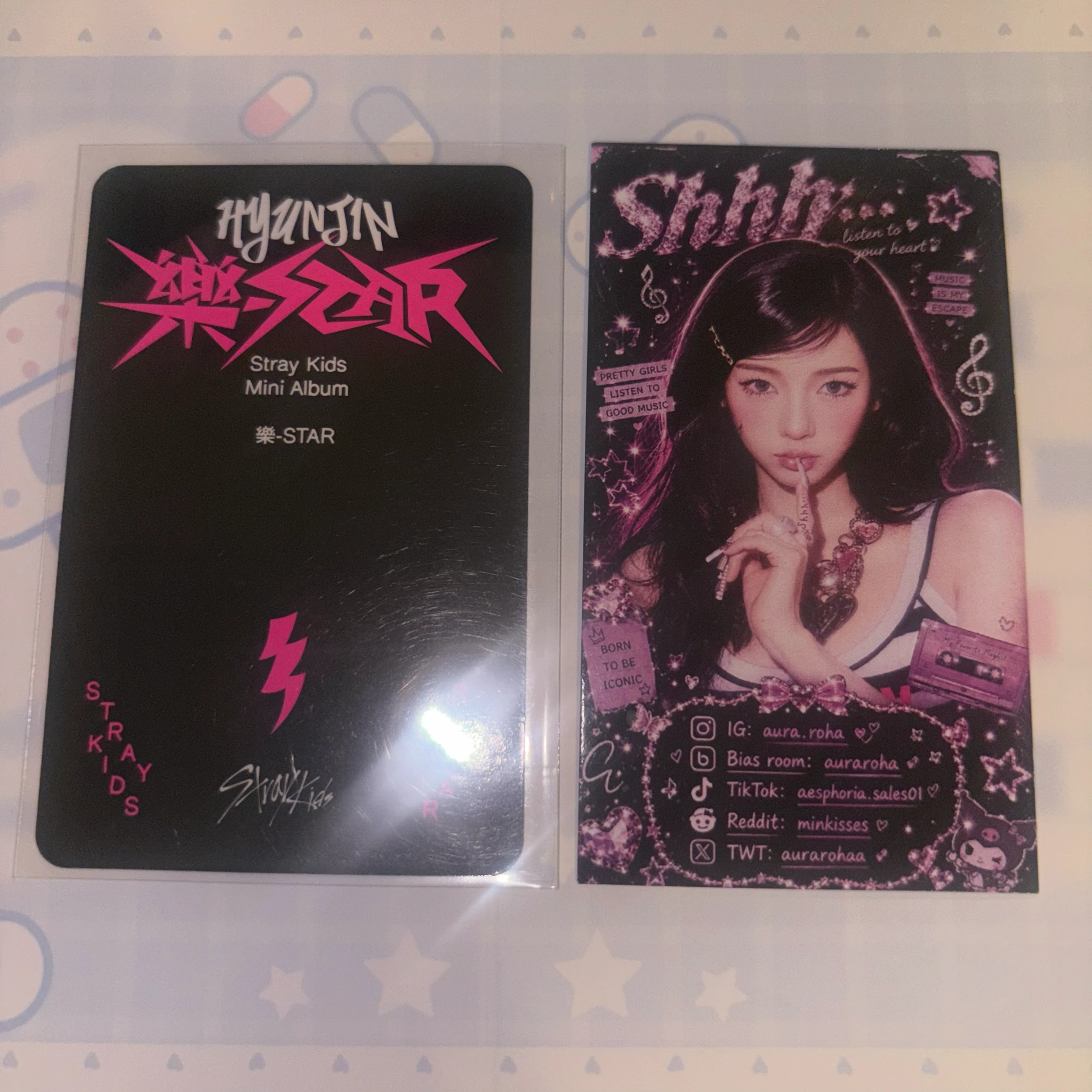Stray Kids Hyunjin Stray Kids - Hyunjin - Rock-Star Album album photocard pre-order benefit postcard version listing photo 2