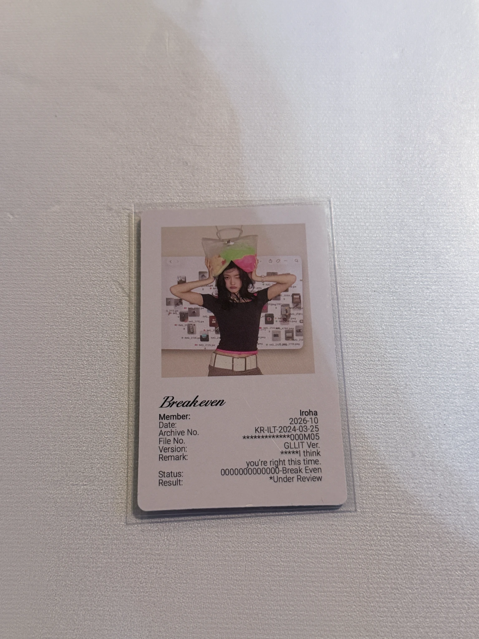 ILLIT Iroha ILLIT - Iroha - BREAK EVEN Album album photocard gllit version listing photo 2