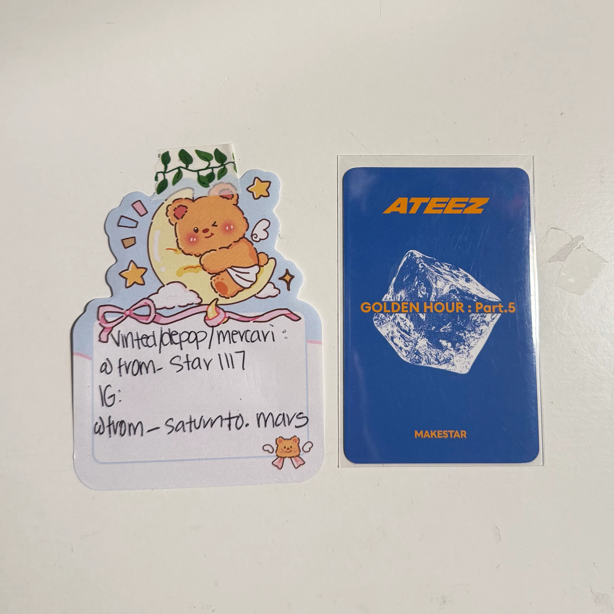 ATEEZ Seonghwa ATEEZ - Seonghwa - GOLDEN HOUR : Part.5 Album makestar pob (pre-order benefit) listing photo 2