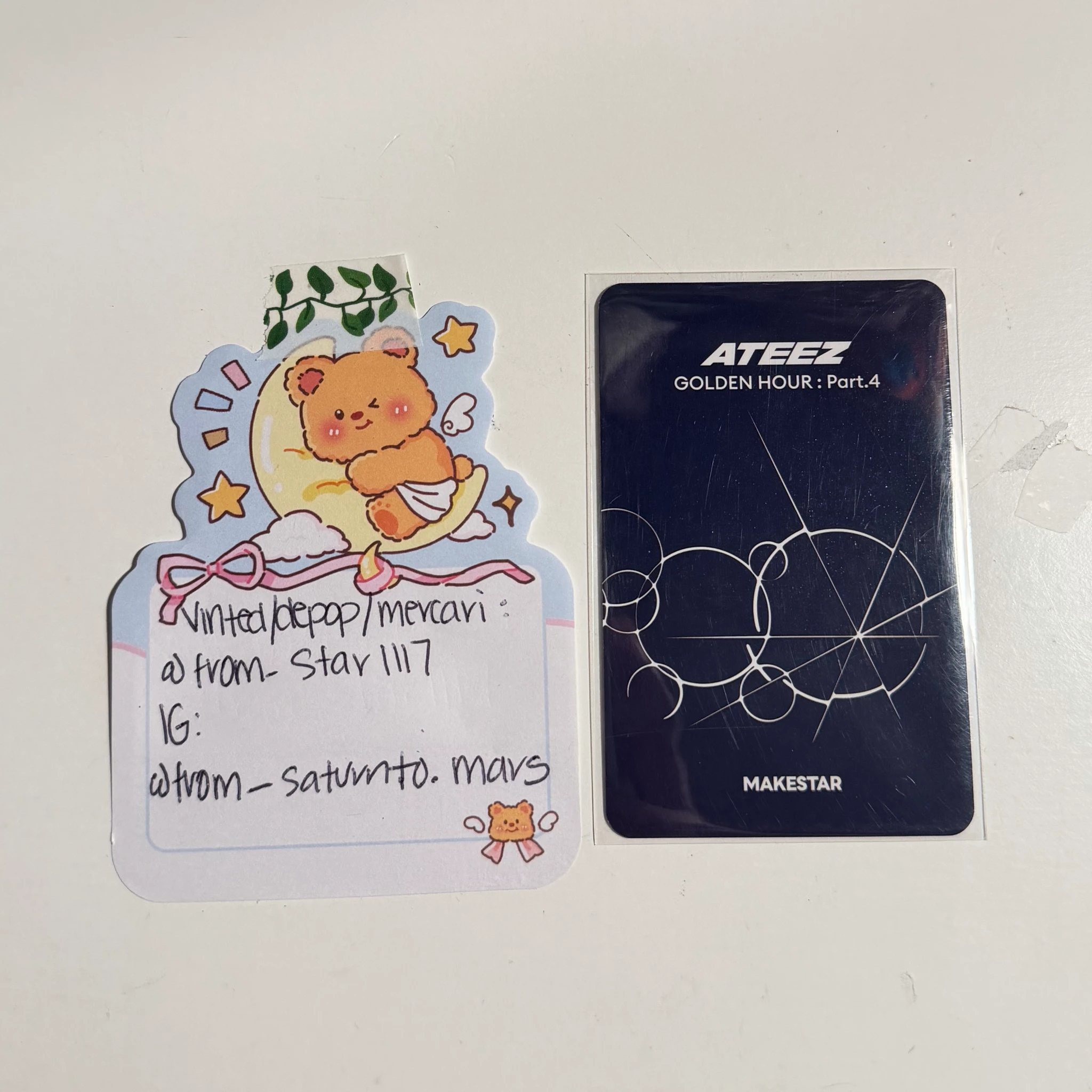 ATEEZ Jongho ATEEZ - Jongho - Golden Hour : Part.4 Album makestar pob (pre-order benefit) listing photo 2
