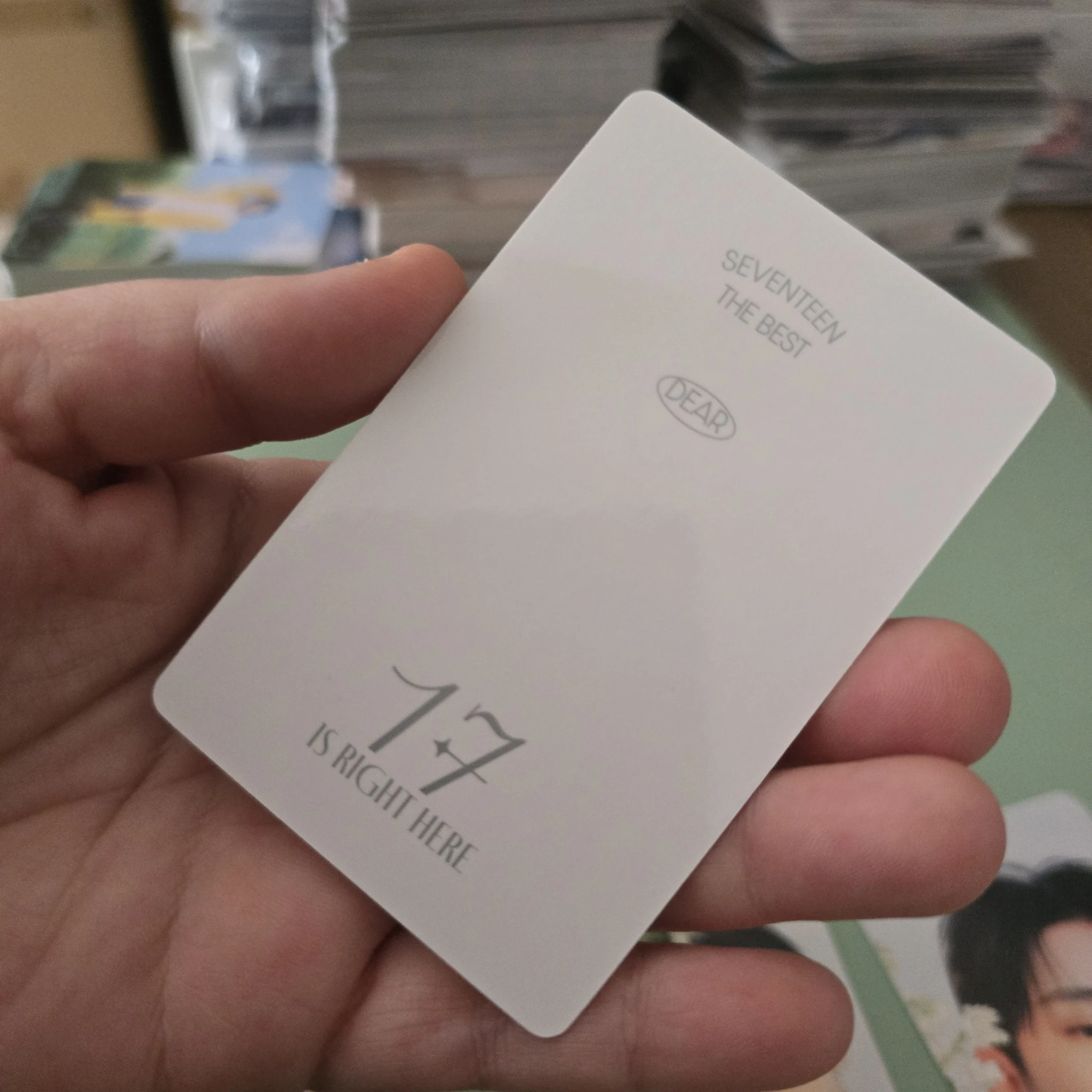SEVENTEEN Joshua SEVENTEEN - Joshua - 17 IS RIGHT HERE Album carat version dear version photocard set listing photo 2