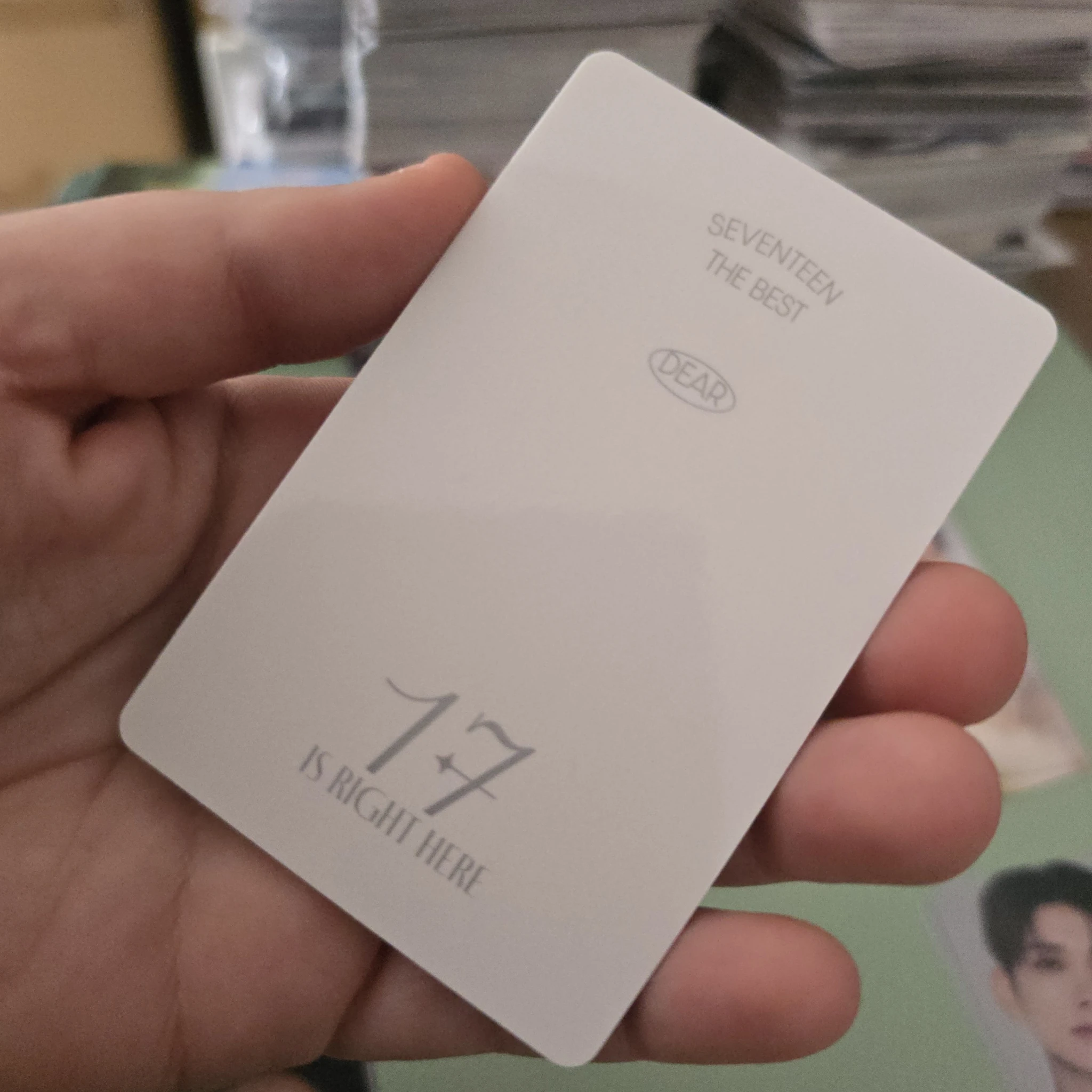 SEVENTEEN Joshua SEVENTEEN - Joshua - 17 IS RIGHT HERE Album carat version dear version photocard set listing photo 2
