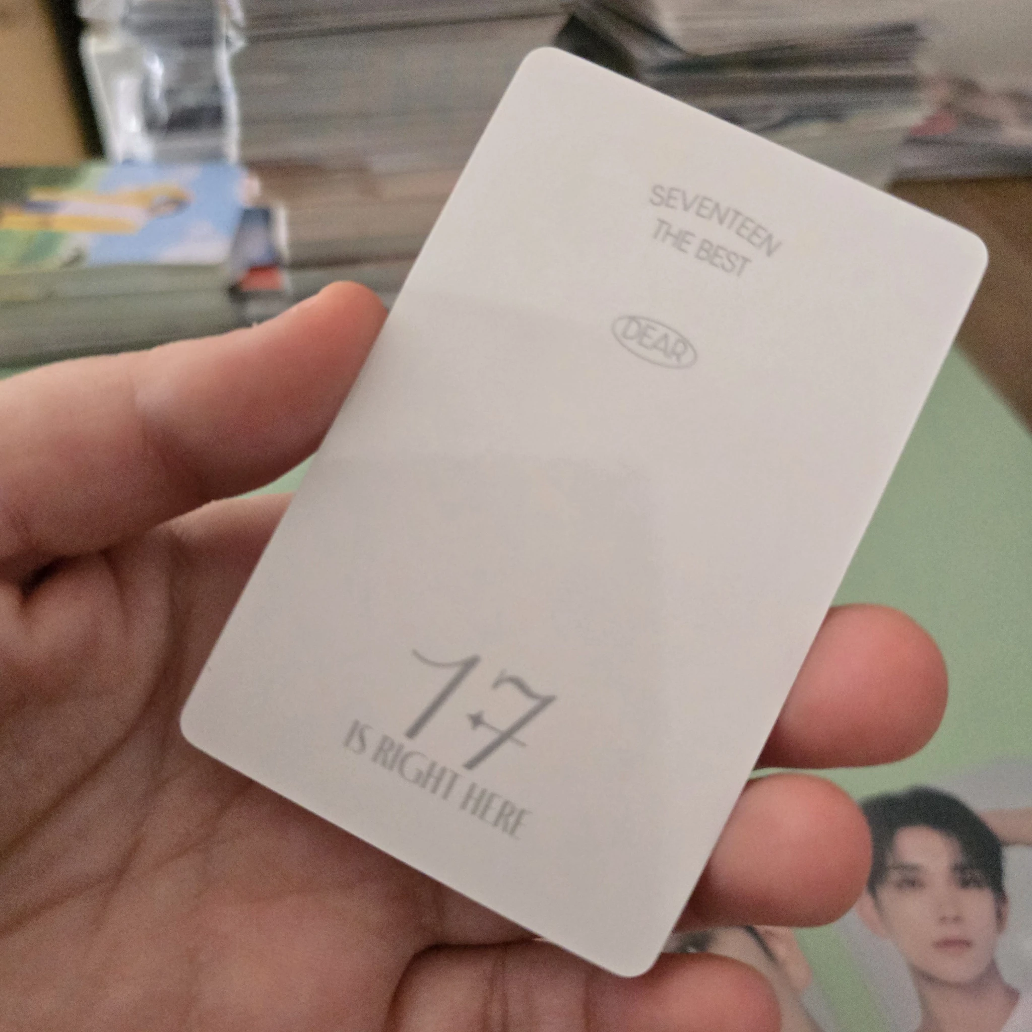SEVENTEEN Joshua SEVENTEEN - Joshua - 17 IS RIGHT HERE Album carat version dear version photocard set listing photo 2