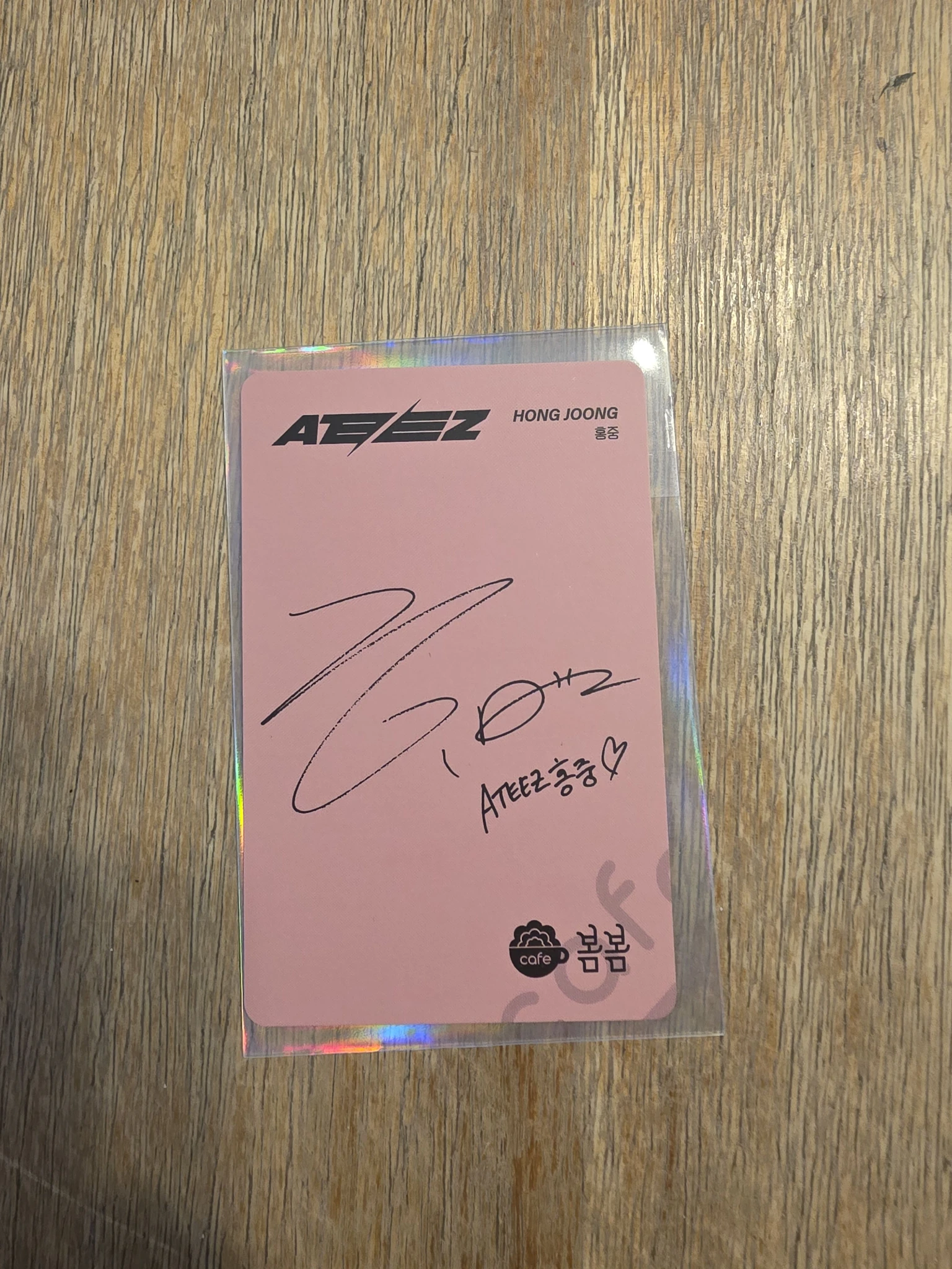 ATEEZ Hongjoong ATEEZ - Hongjoong - Café BomBom × ATEEZ Other merch photocard listing photo 2