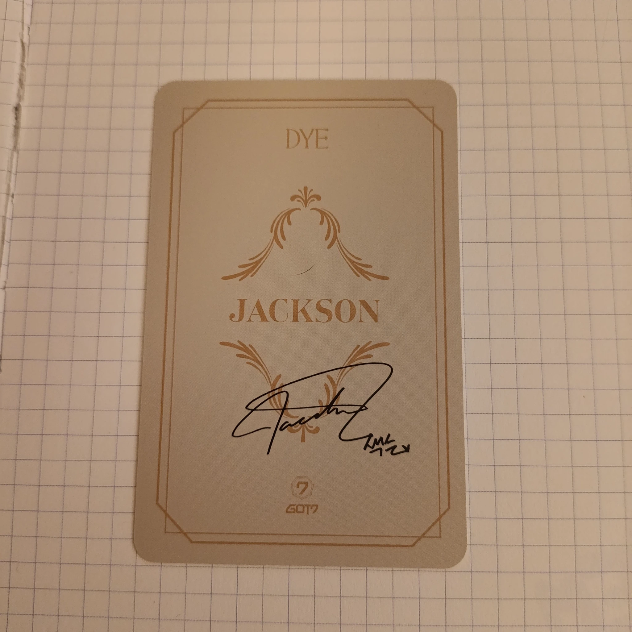 GOT7 Jackson GOT7 - Jackson - DYE Album album photocard listing photo 2