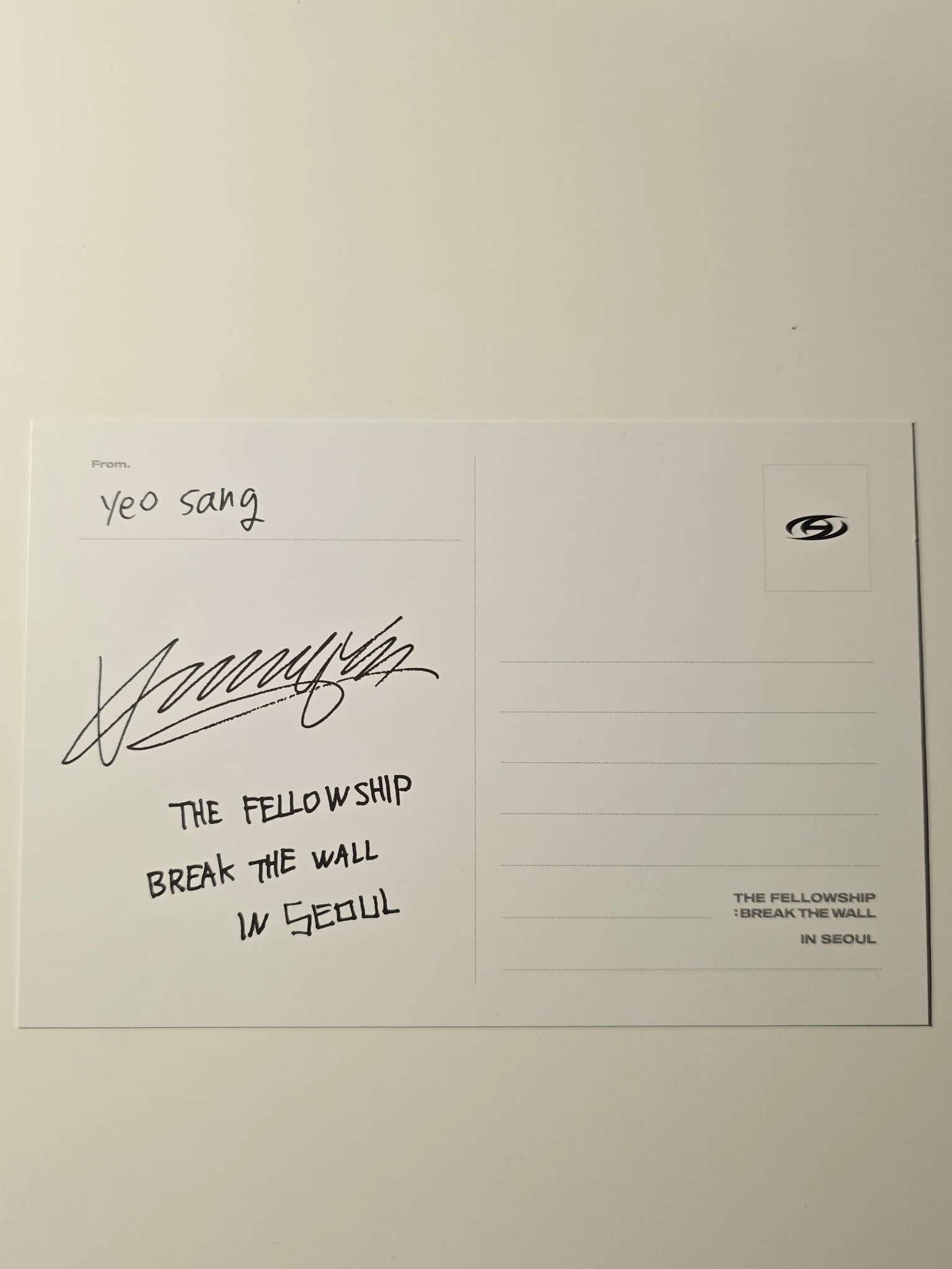 ATEEZ Yeosang ATEEZ - Yeosang - The Fellowship : Break The Wall in Seoul DVD/Blu-Ray Other dvd inclusion postcard postcard set listing photo 2