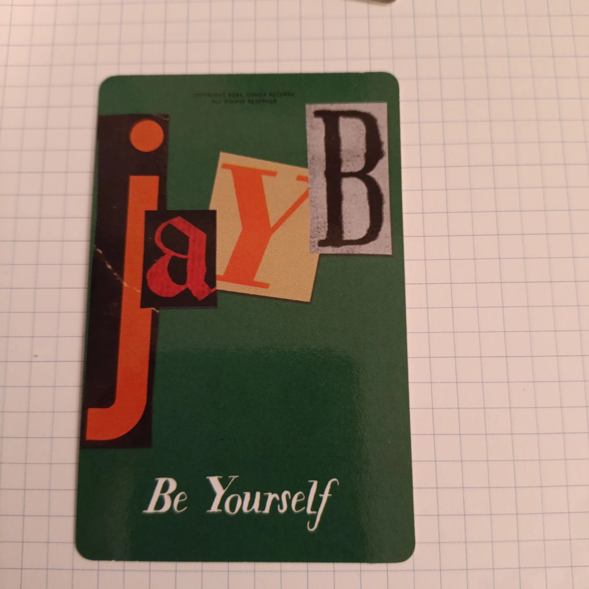 GOT7 Jay B GOT7 - Jay B - Be Yourself (Jay B Solo) Album album photocard solo album listing photo 2