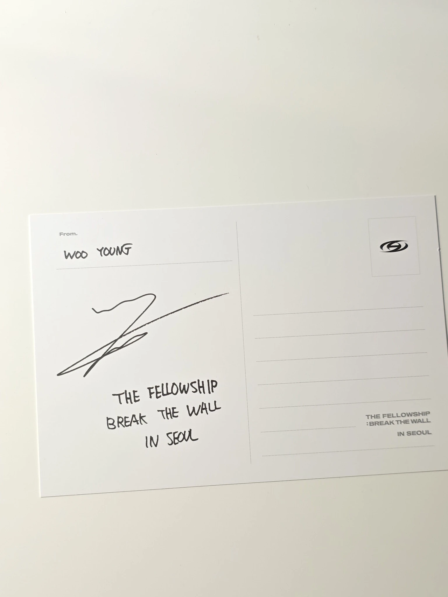 ATEEZ Wooyoung ATEEZ - Wooyoung - The Fellowship : Break The Wall in Seoul DVD/Blu-Ray Other dvd inclusion postcard postcard set listing photo 2