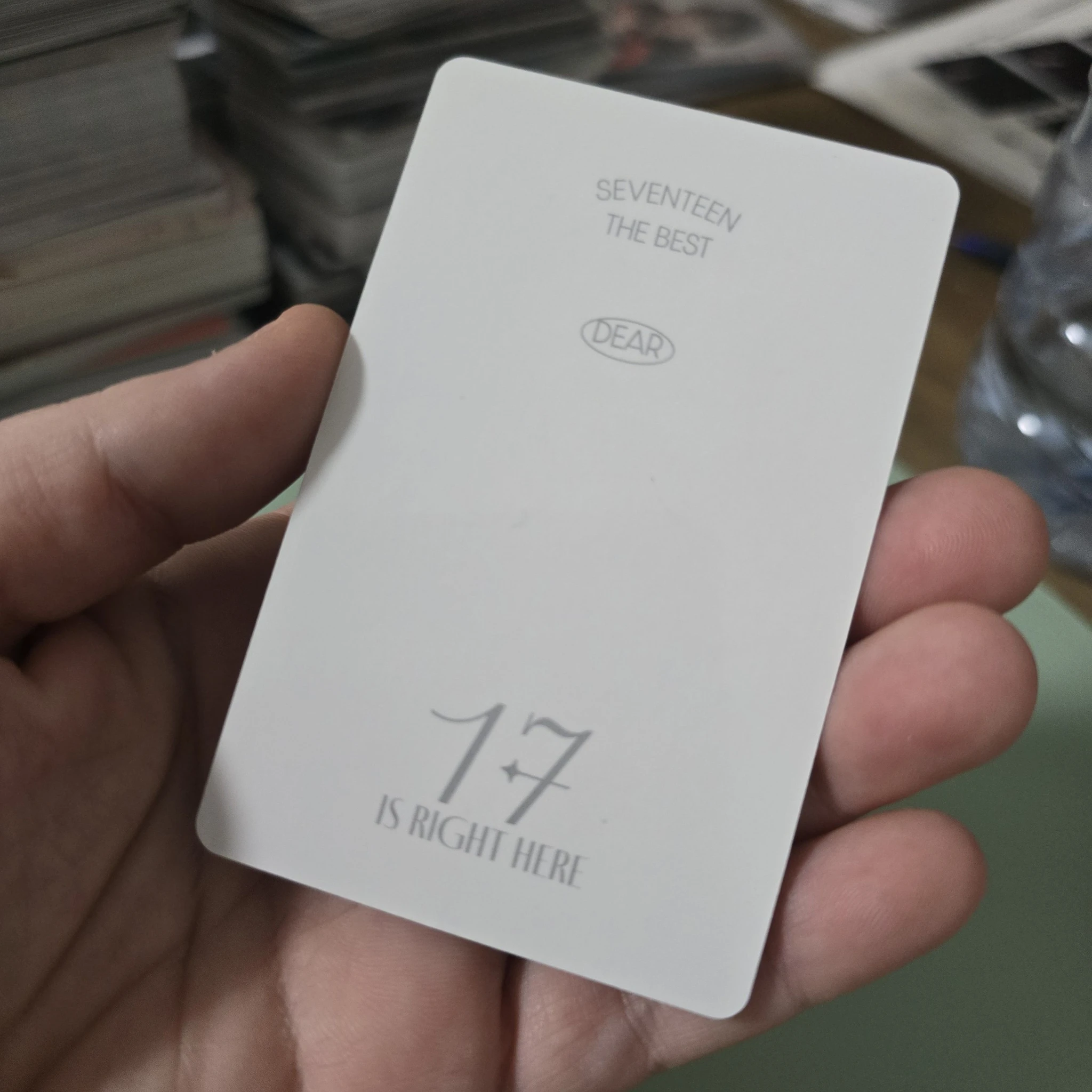 SEVENTEEN Hoshi SEVENTEEN - Hoshi - 17 IS RIGHT HERE Album carat version dear version photocard set listing photo 2