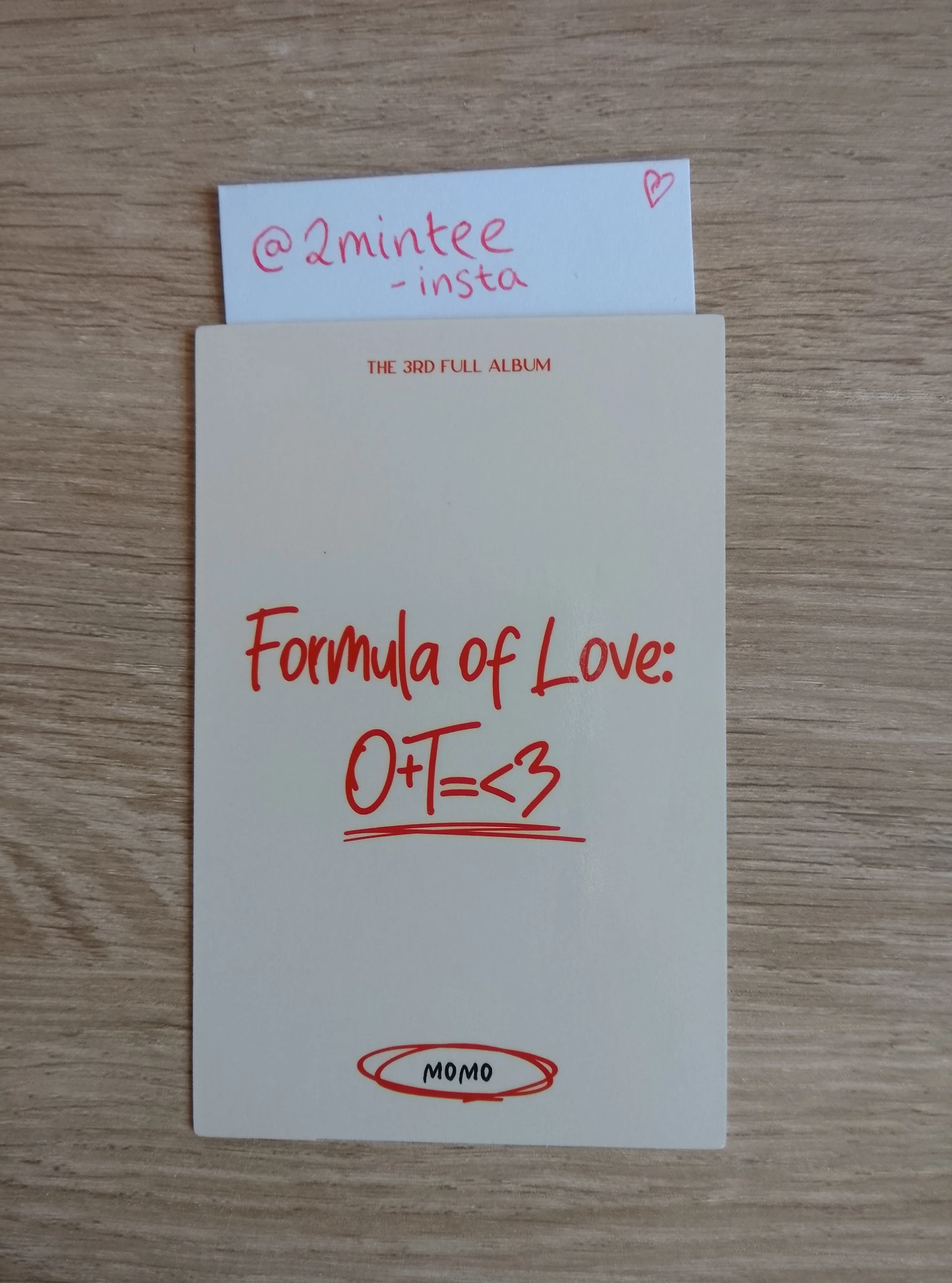 TWICE Momo TWICE-Momo-Album-Formula of Love: O+T=<3 listing photo 3