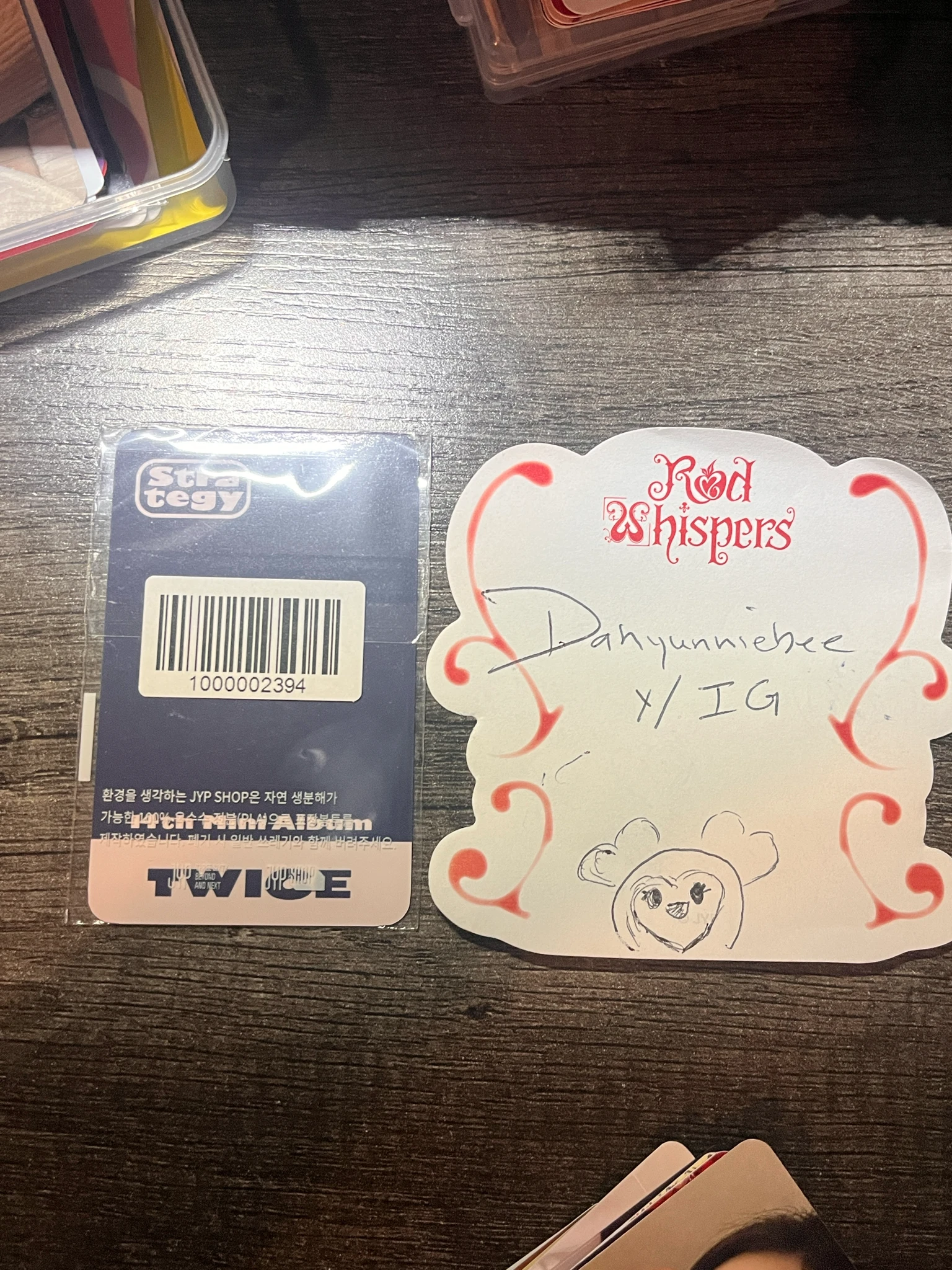 TWICE Dahyun TWICE - Dahyun - STRATEGY Album jyp shop pop-up store lucky draw listing photo 3