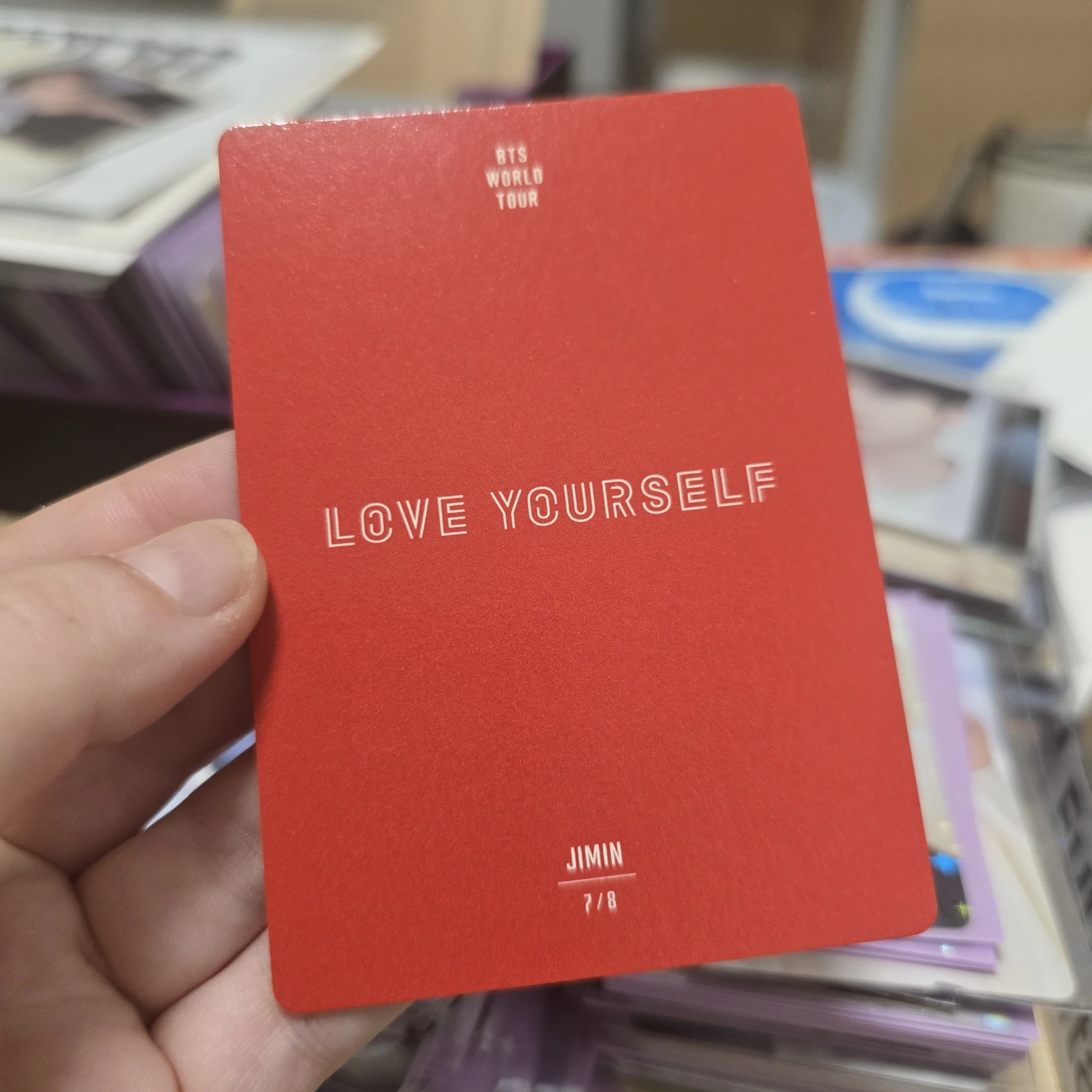 BTS Jimin BTS - Jimin - Love Yourself World Tour Event mini photocard japan listing photo 3