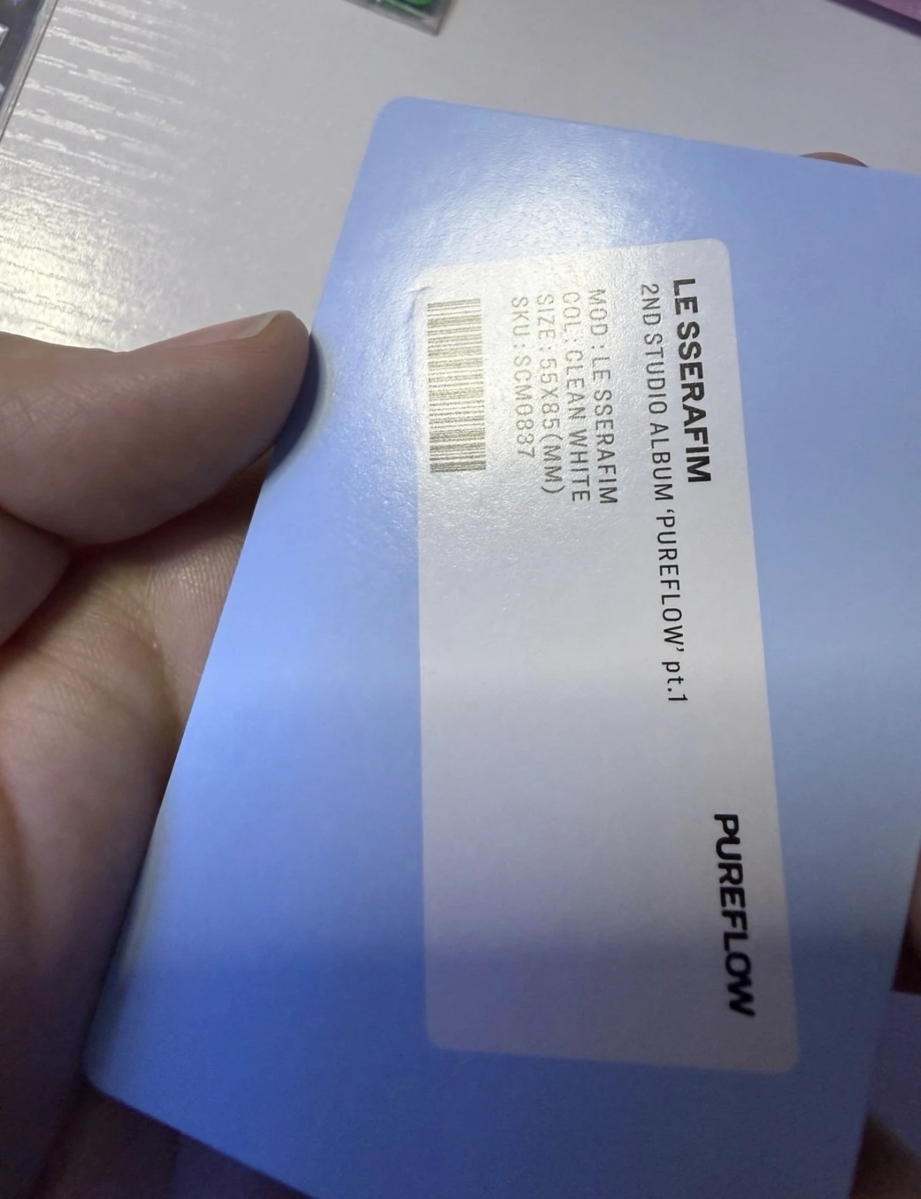 LE SSERAFIM LE SSERAFIM - Sakura & Hong Eunchae - PUREFLOW pt.1 Album album photocard compact version clean white version listing photo 3