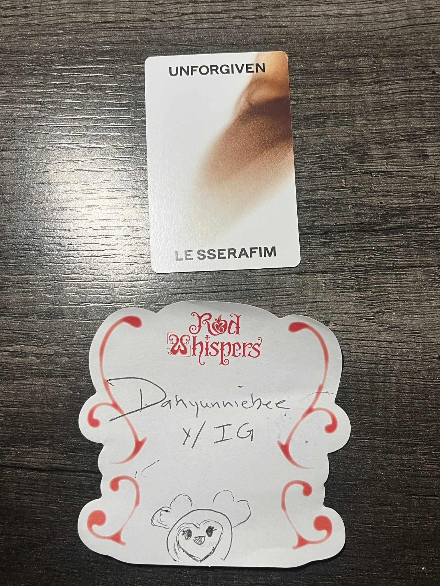 LE SSERAFIM LE SSERAFIM - UNFORGIVEN Album album photocard horizontal target exclusive listing photo 3