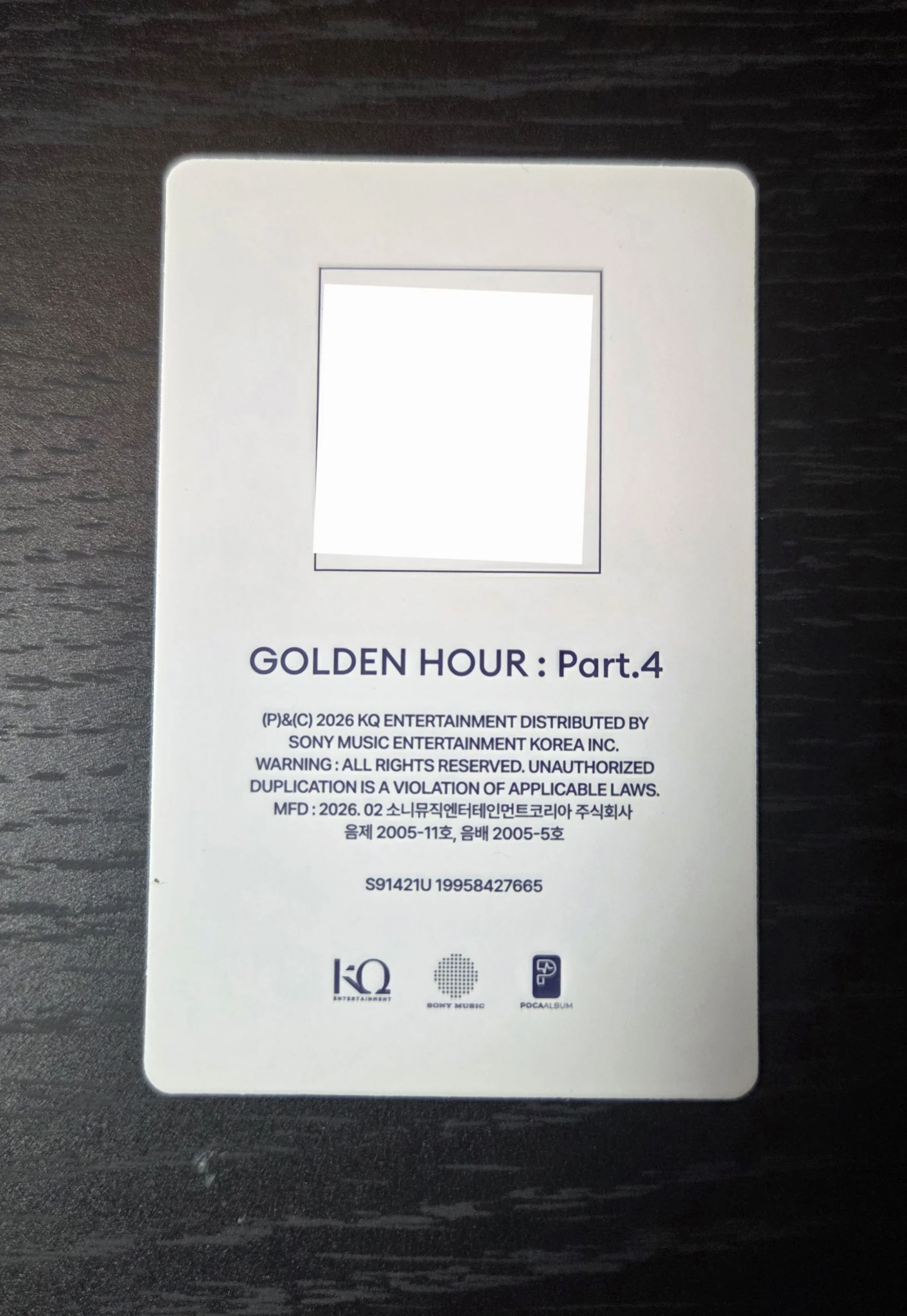 ATEEZ Jongho ATEEZ - Jongho - Golden Hour : Part.4 Album qr card album photocard poca album diary version listing photo 3