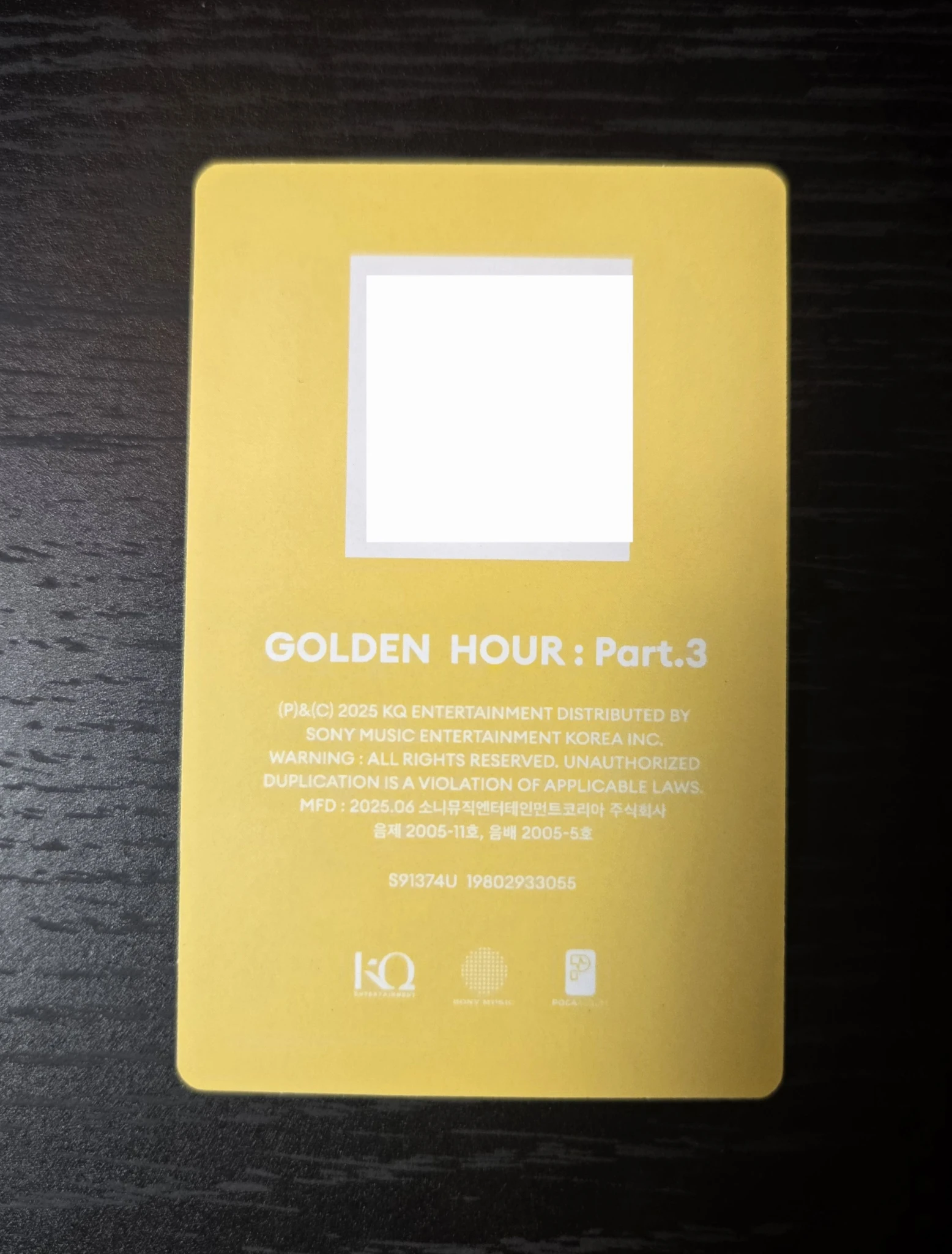 ATEEZ Jongho ATEEZ - Jongho - Golden Hour : Part.3 Album version 2 poca album album photocard qr card listing photo 3