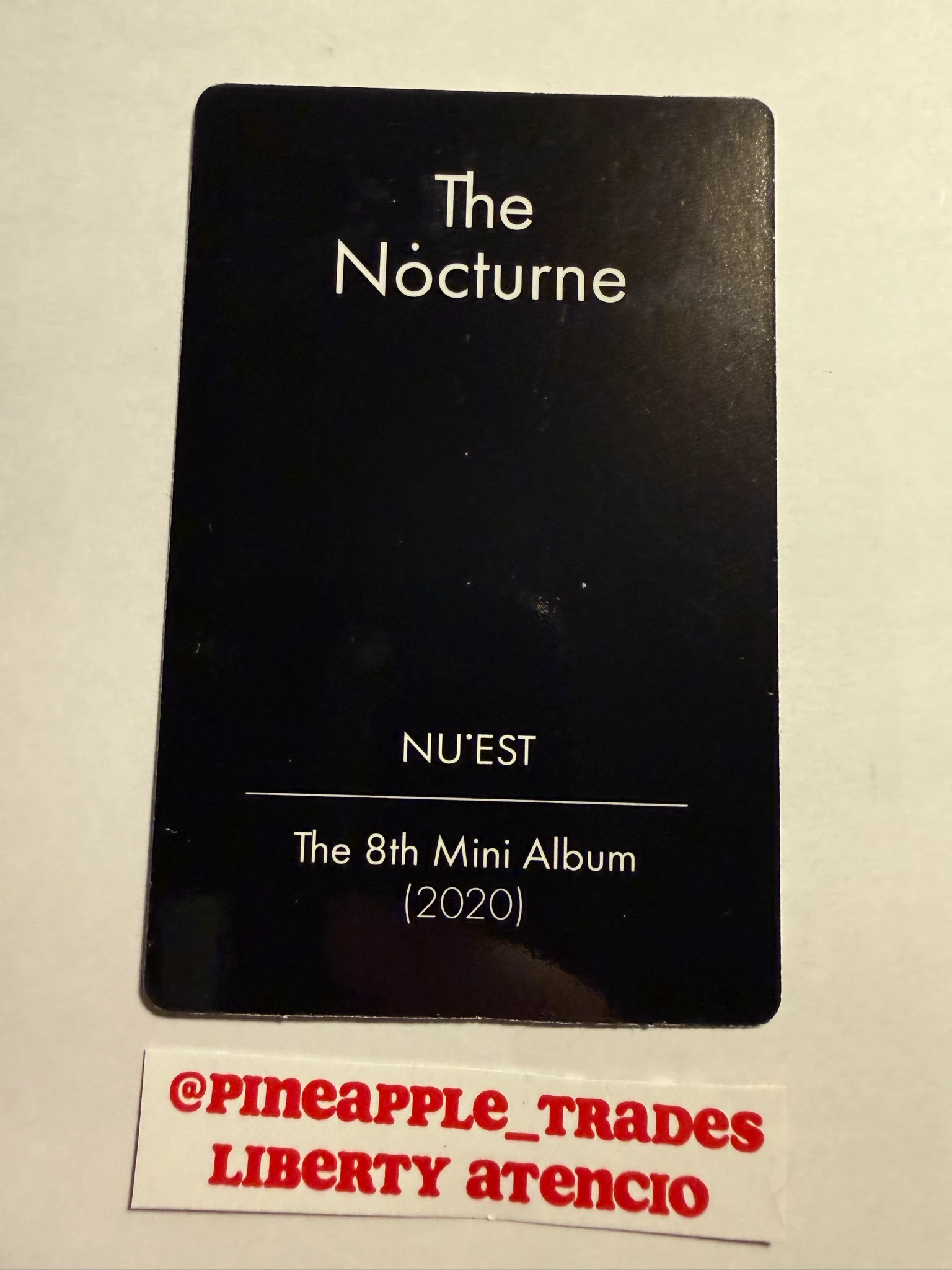 NU'EST NU’EST - Ren & JR - The Nocturne Album album photocard listing photo 3
