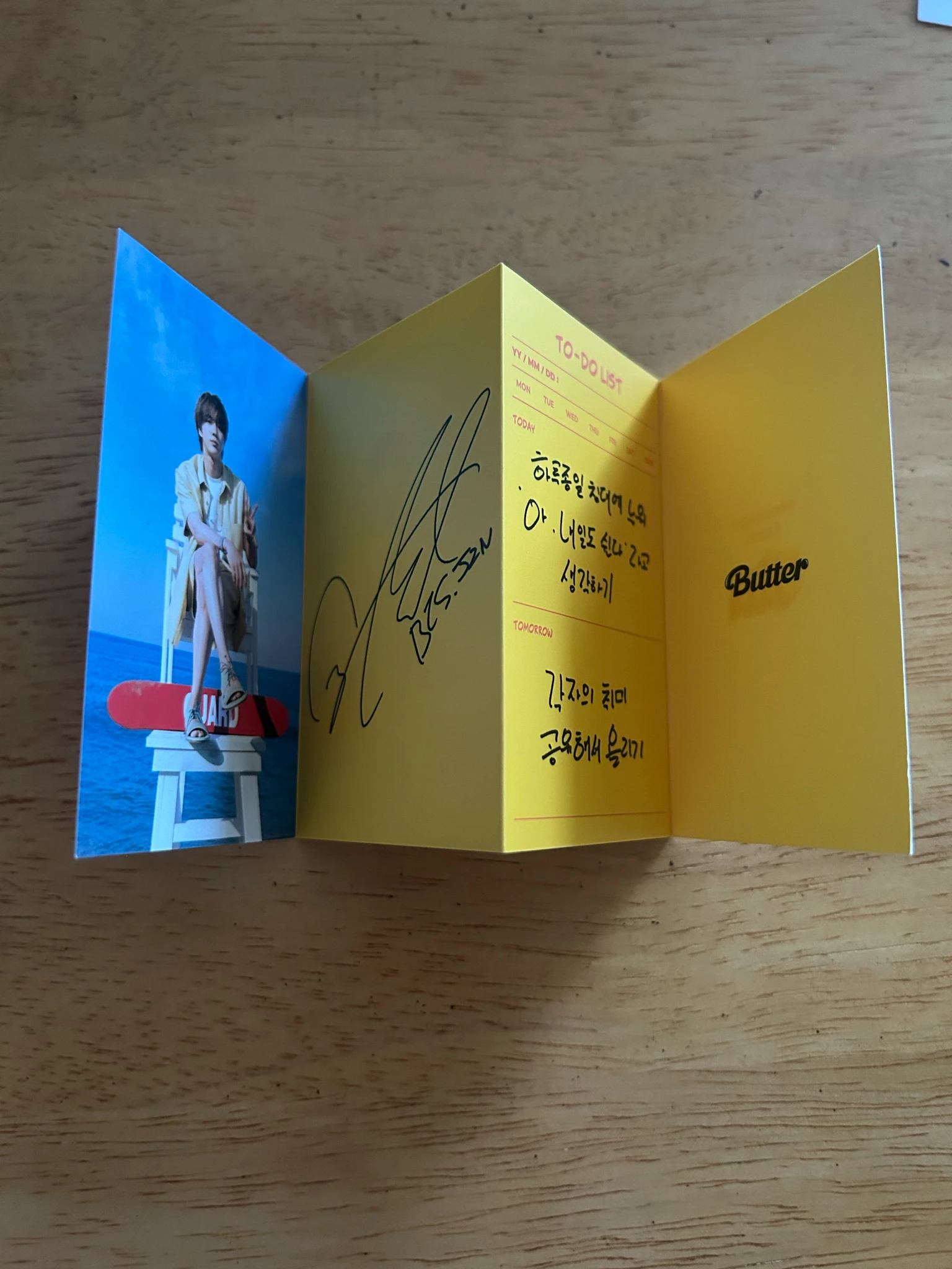 BTS Jin BTS - Jin - Butter Album album inclusion message card listing photo 3