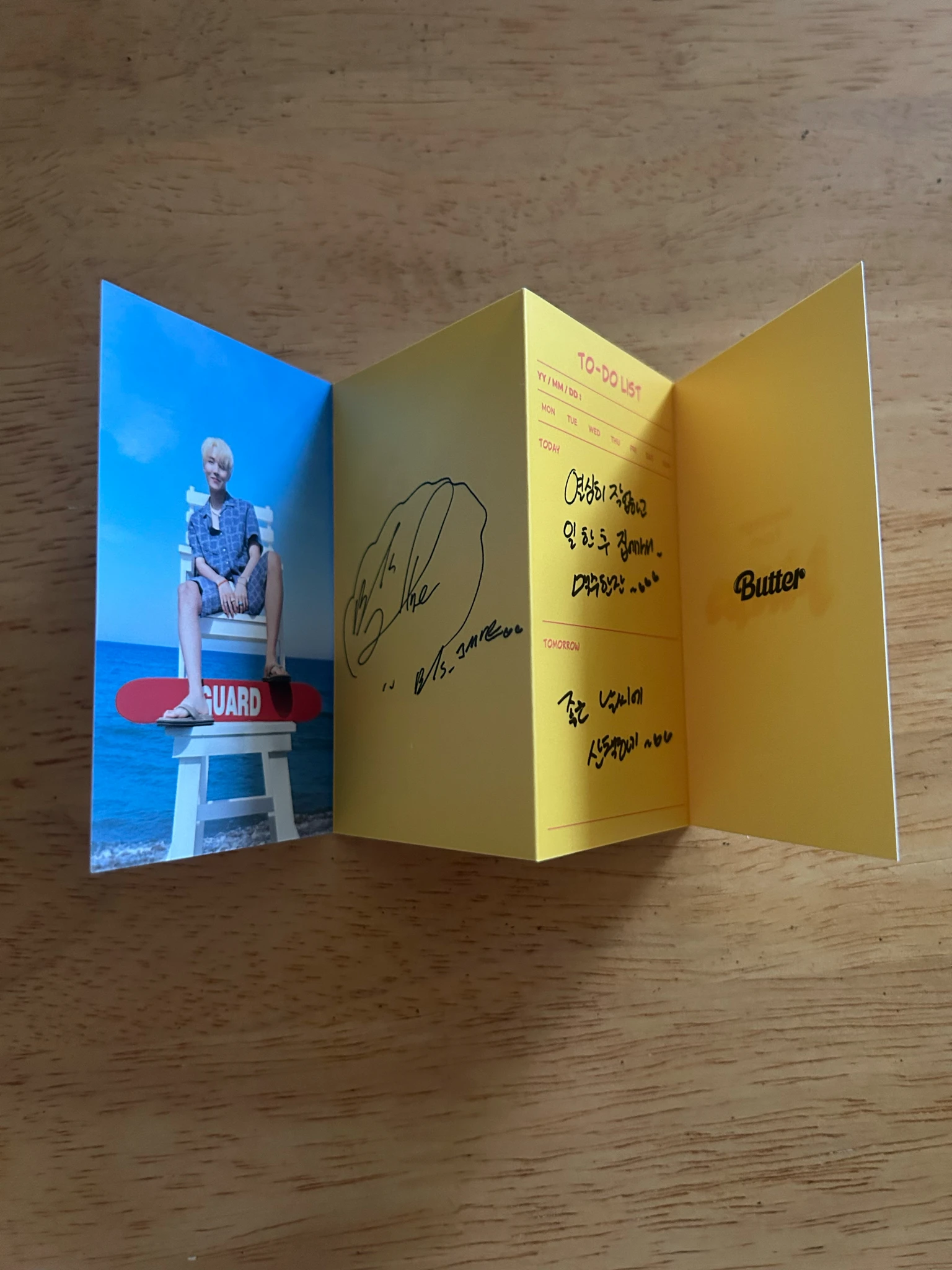 BTS j-hope BTS - j-hope - Butter Album album inclusion message card listing photo 3