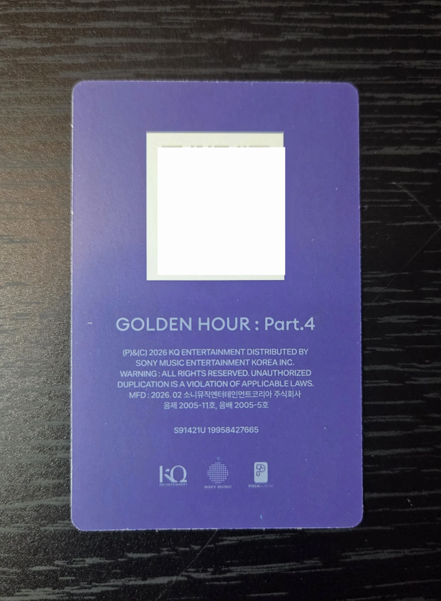 ATEEZ Yunho ATEEZ - Yunho - Golden Hour : Part.4 Album album photocard poca album qr card A version listing photo 3