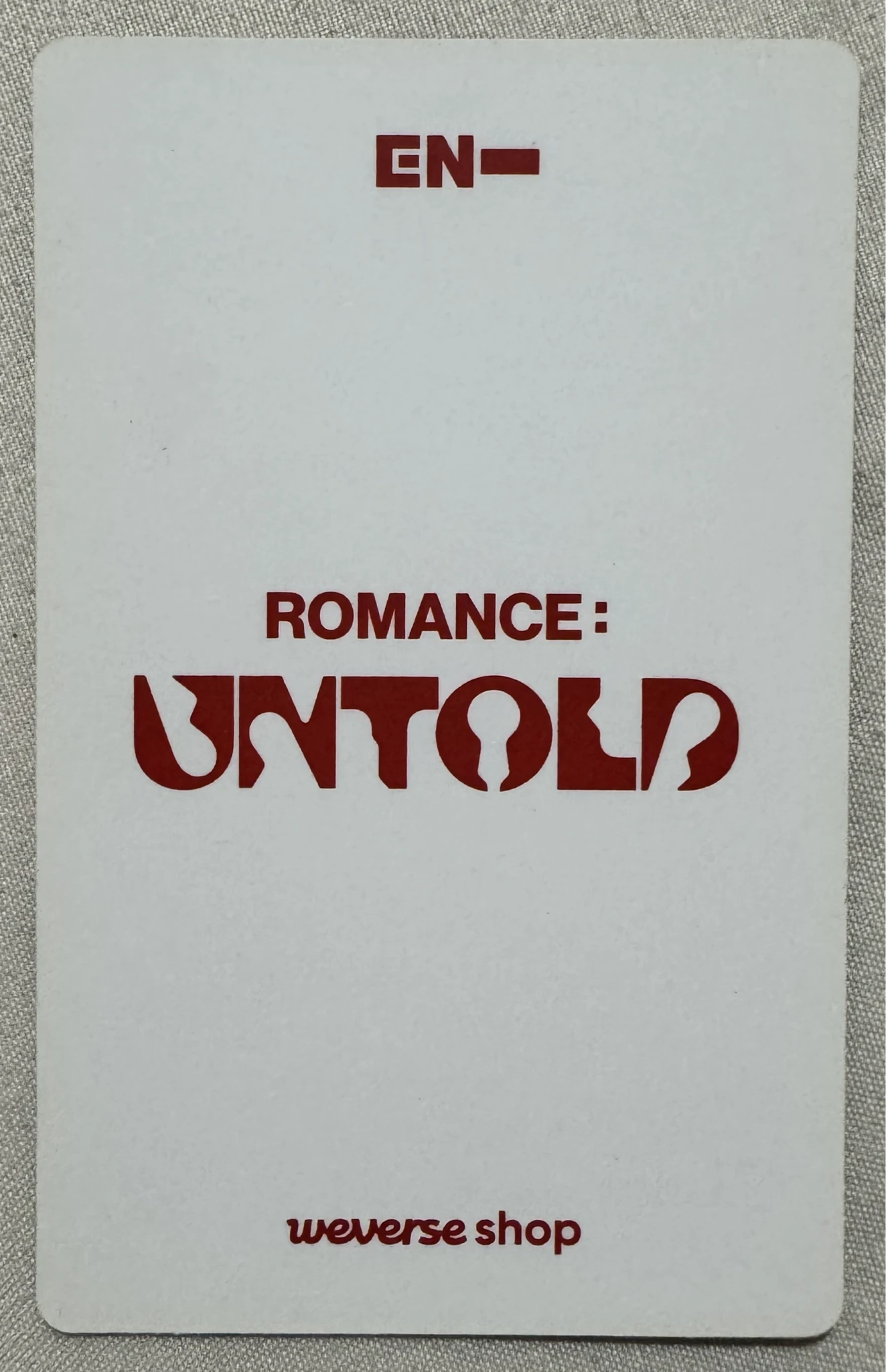 ENHYPEN Evan (Heeseung) ENHYPEN - Heeseung - ROMANCE: UNTOLD Album pre-order benefit (pob) listing photo 3