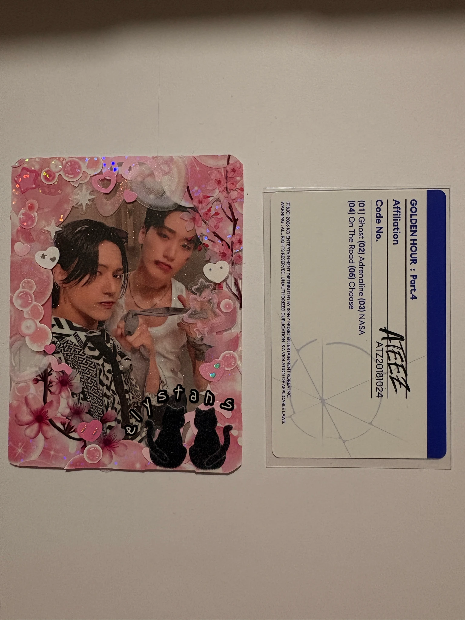 ATEEZ Yeosang ATEEZ - Yeosang - Golden Hour : Part.4 Album album photocard A version version 2 listing photo 3
