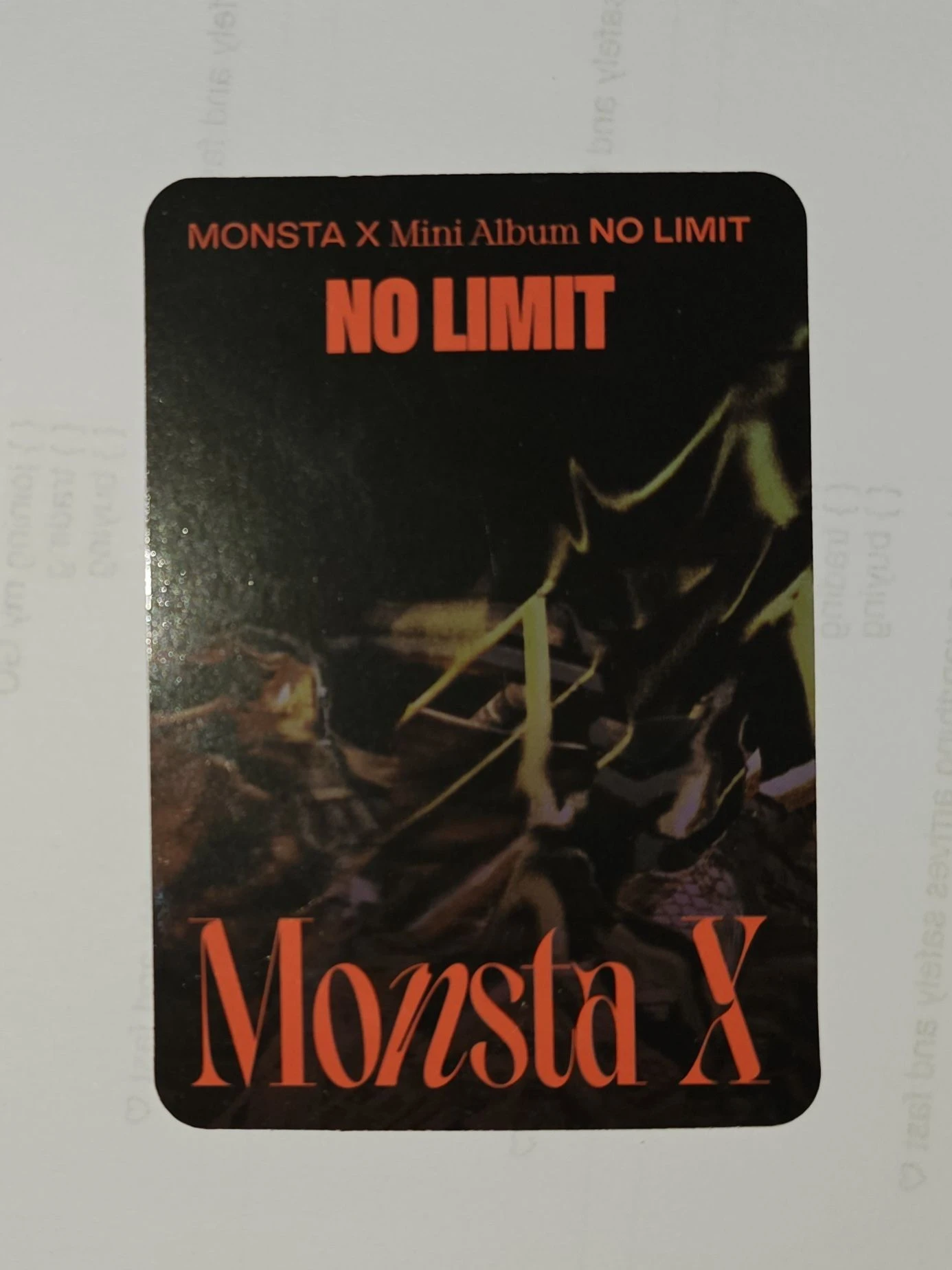 MONSTA X Hyungwon MONSTA X - Hyungwon - No Limit Album album photocard listing photo 3