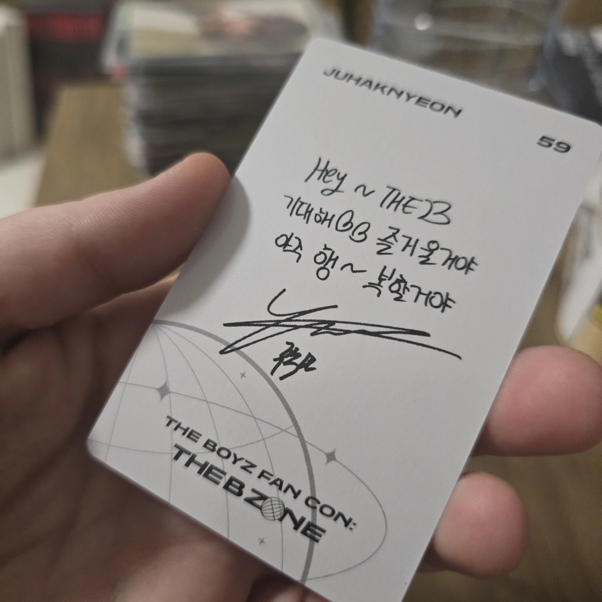 THE BOYZ Haknyeon THE BOYZ - Haknyeon - 2021 Fan Con: The B-Zone Event trading card special card holographic (hologram) listing photo 3