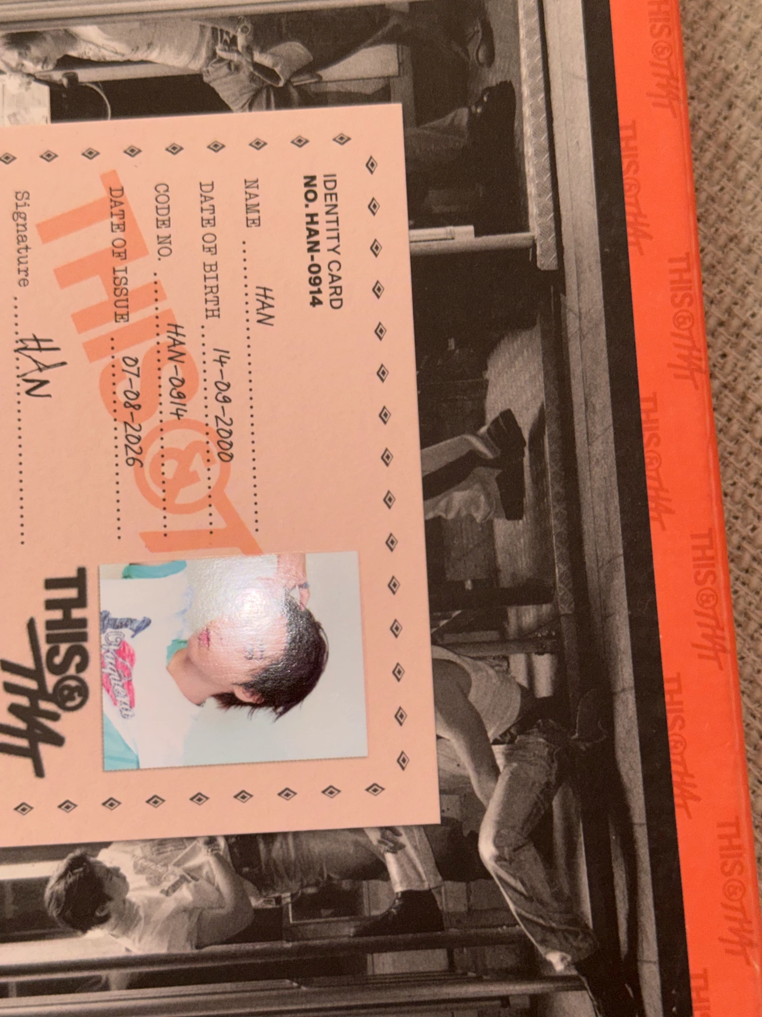 Stray Kids HAN Stray Kids - HAN - This & That Album album photocard id card that version listing photo 3