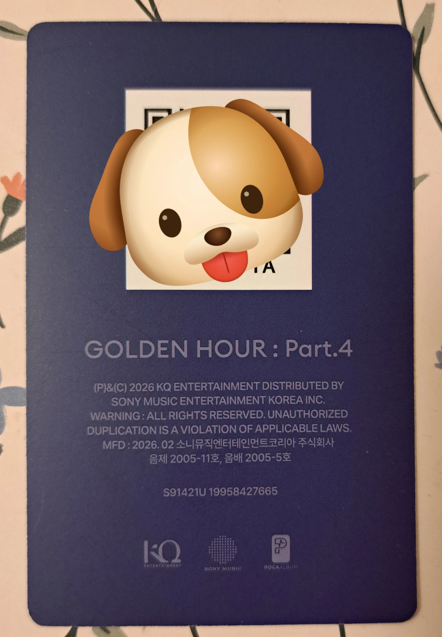 ATEEZ Yunho ATEEZ - Yunho - Golden Hour : Part.4 Album album photocard poca album qr card A version listing photo 3