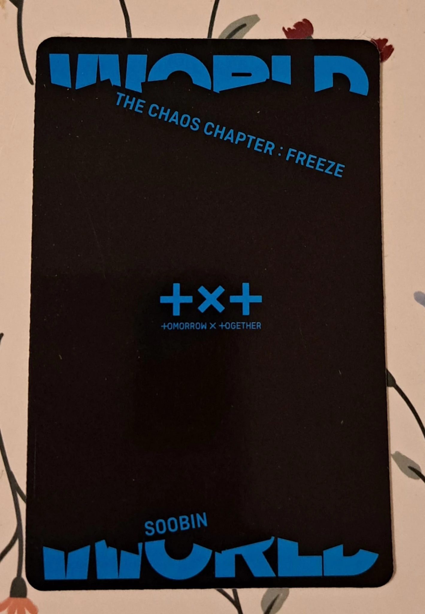 TOMORROW X TOGETHER Soobin TOMORROW X TOGETHER - Soobin - The Chaos Chapter: FREEZE Album world ver album photocard listing photo 3