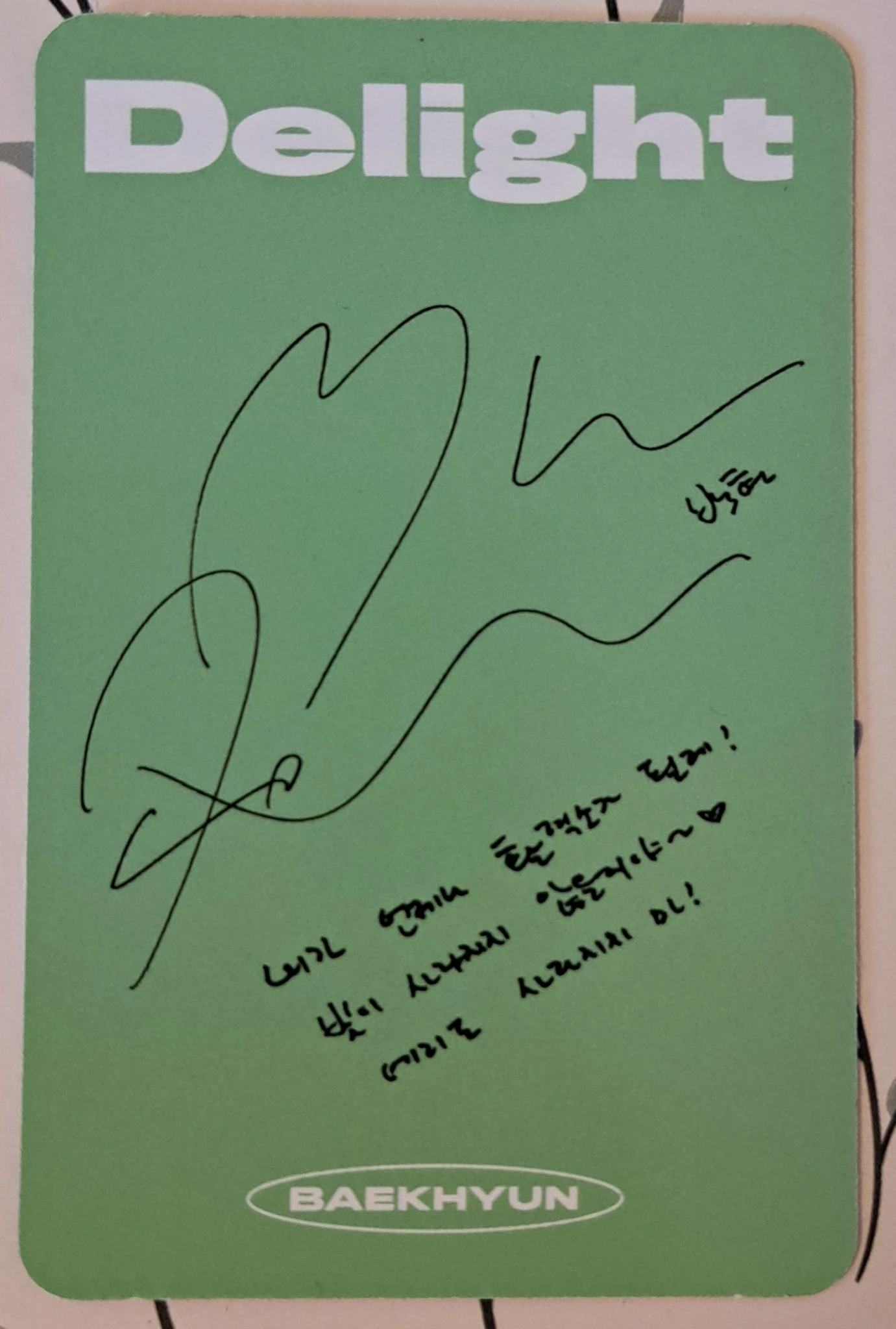EXO Baekhyun EXO - Baekhyun - Delight Album mint version album photocard listing photo 3