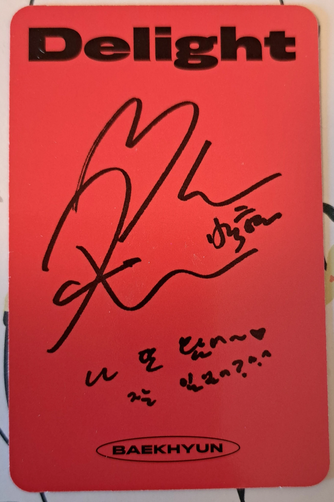EXO Baekhyun EXO - Baekhyun - Delight Album korean album solo album album photocard chemistry version listing photo 3