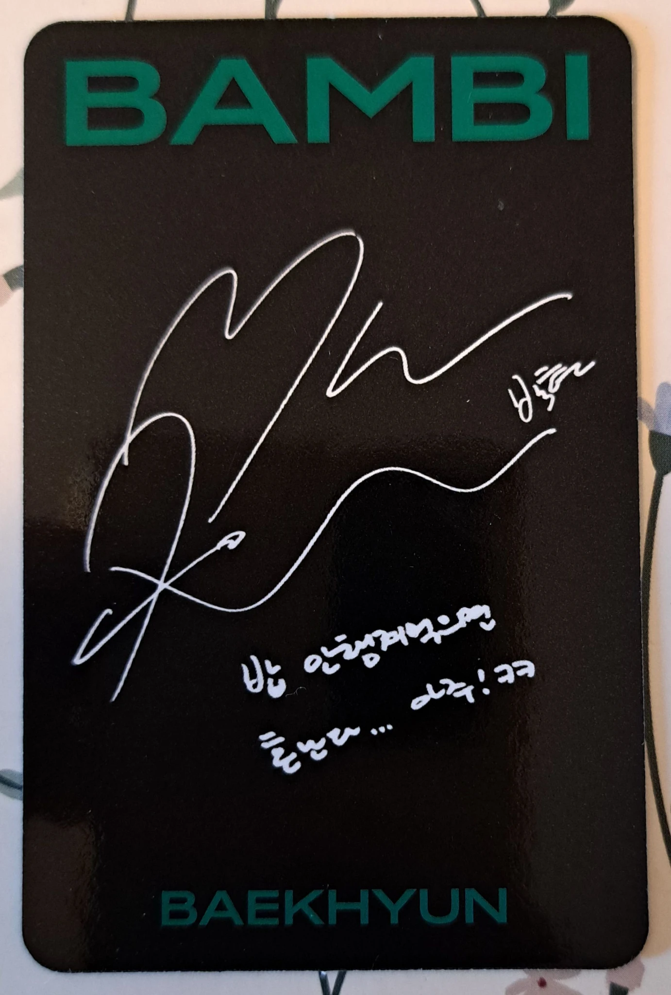 EXO Baekhyun EXO - Baekhyun - Bambi Album album photocard listing photo 3