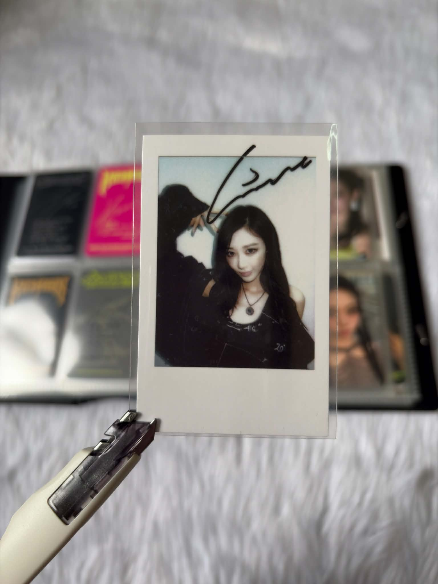 aespa Giselle aespa - Giselle - Lemonade Album pob (pre-order benefit) kmstation polaroid printed signature B version listing photo 3