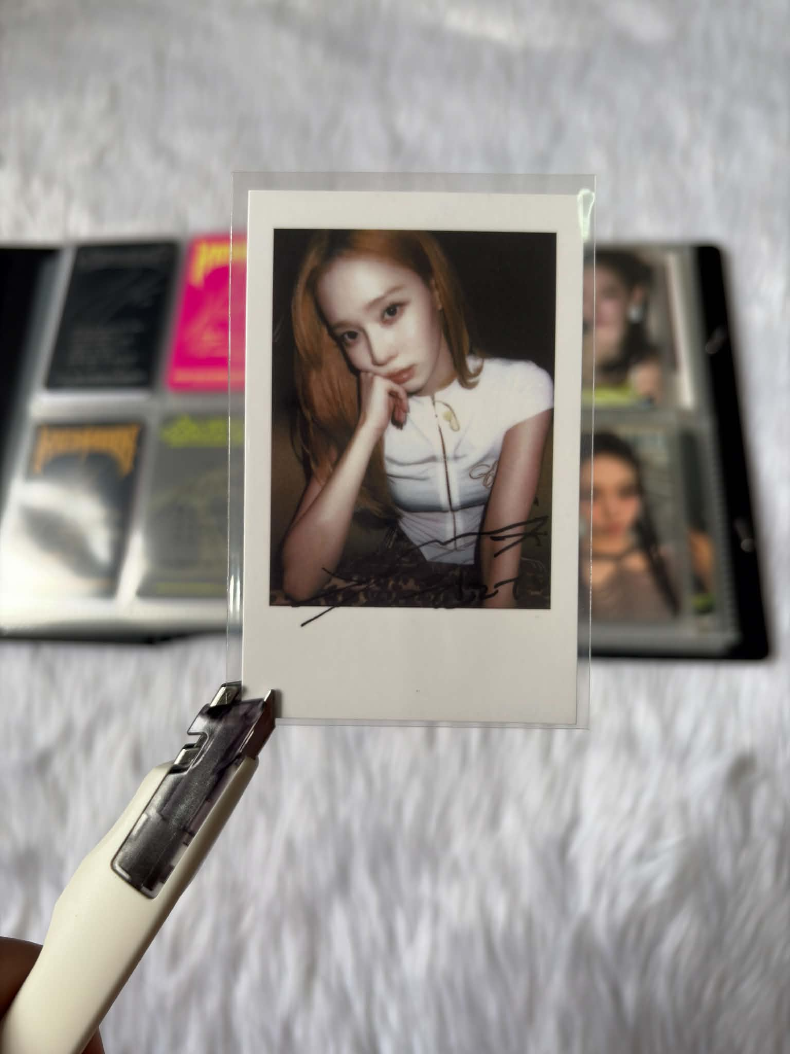 aespa Winter aespa - Winter - Lemonade Album pob (pre-order benefit) kmstation polaroid printed signature B version listing photo 3