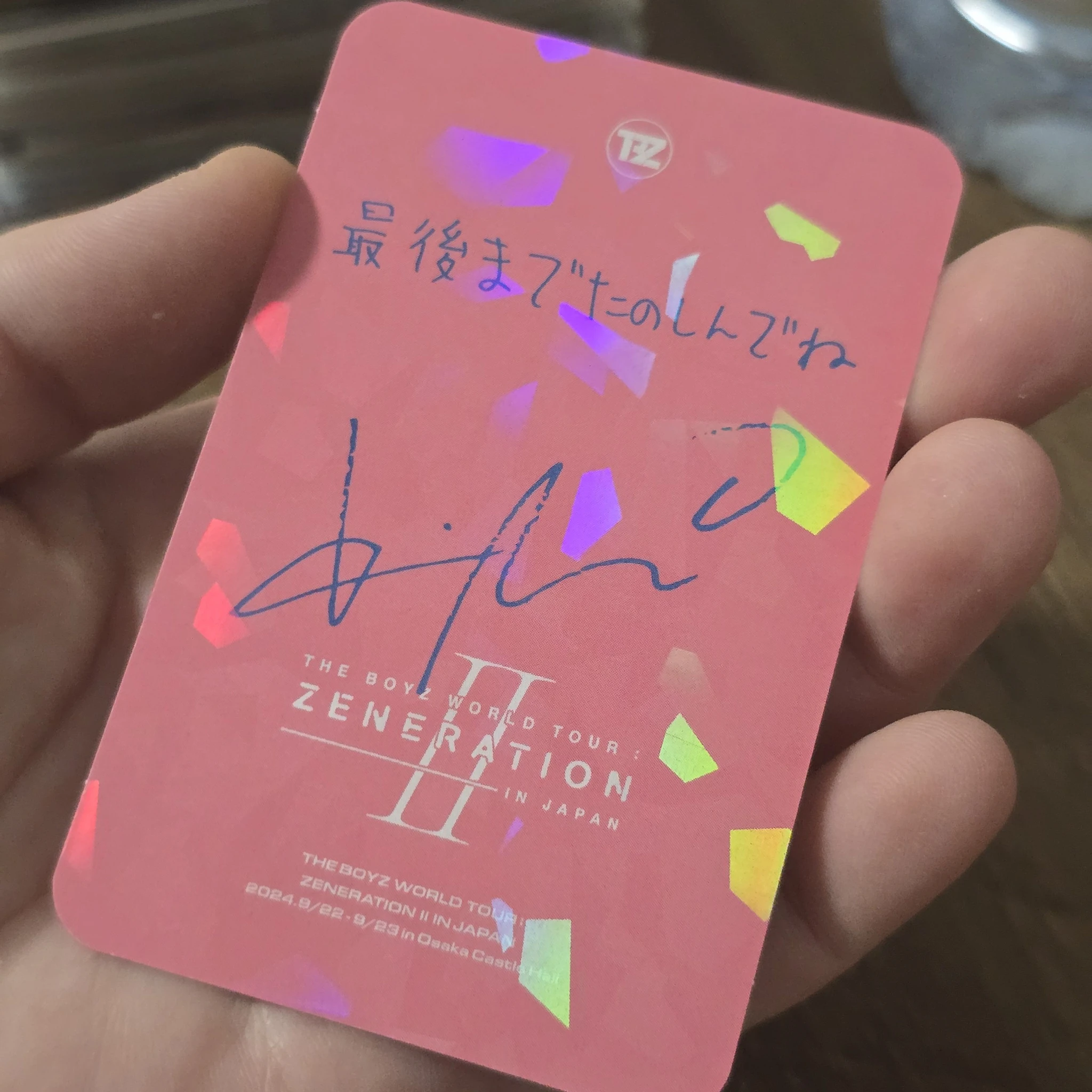 THE BOYZ Kevin THE BOYZ - Kevin - WORLD TOUR: Zeneration 2 Event trading card japan listing photo 3
