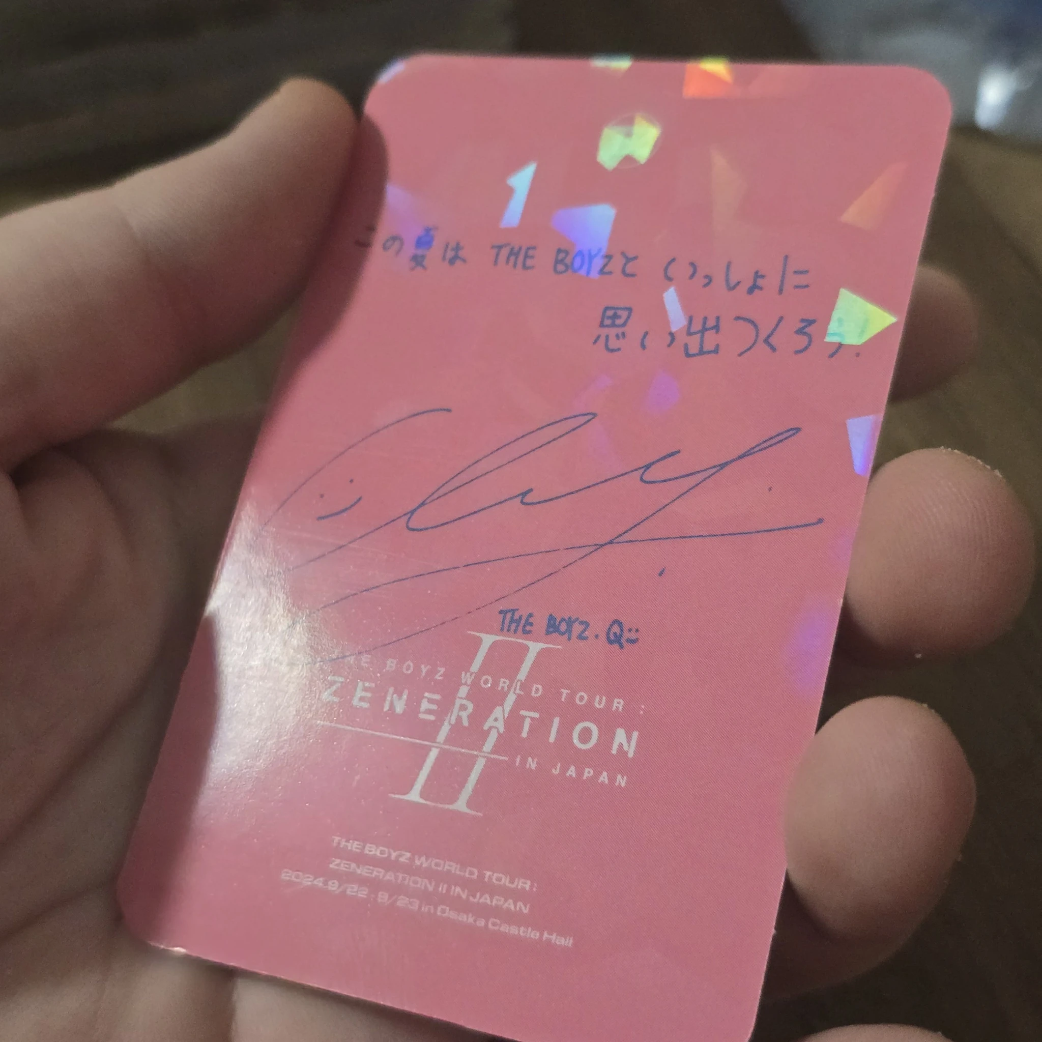 THE BOYZ Q THE BOYZ - Q - WORLD TOUR: Zeneration 2 Event trading card japan listing photo 3