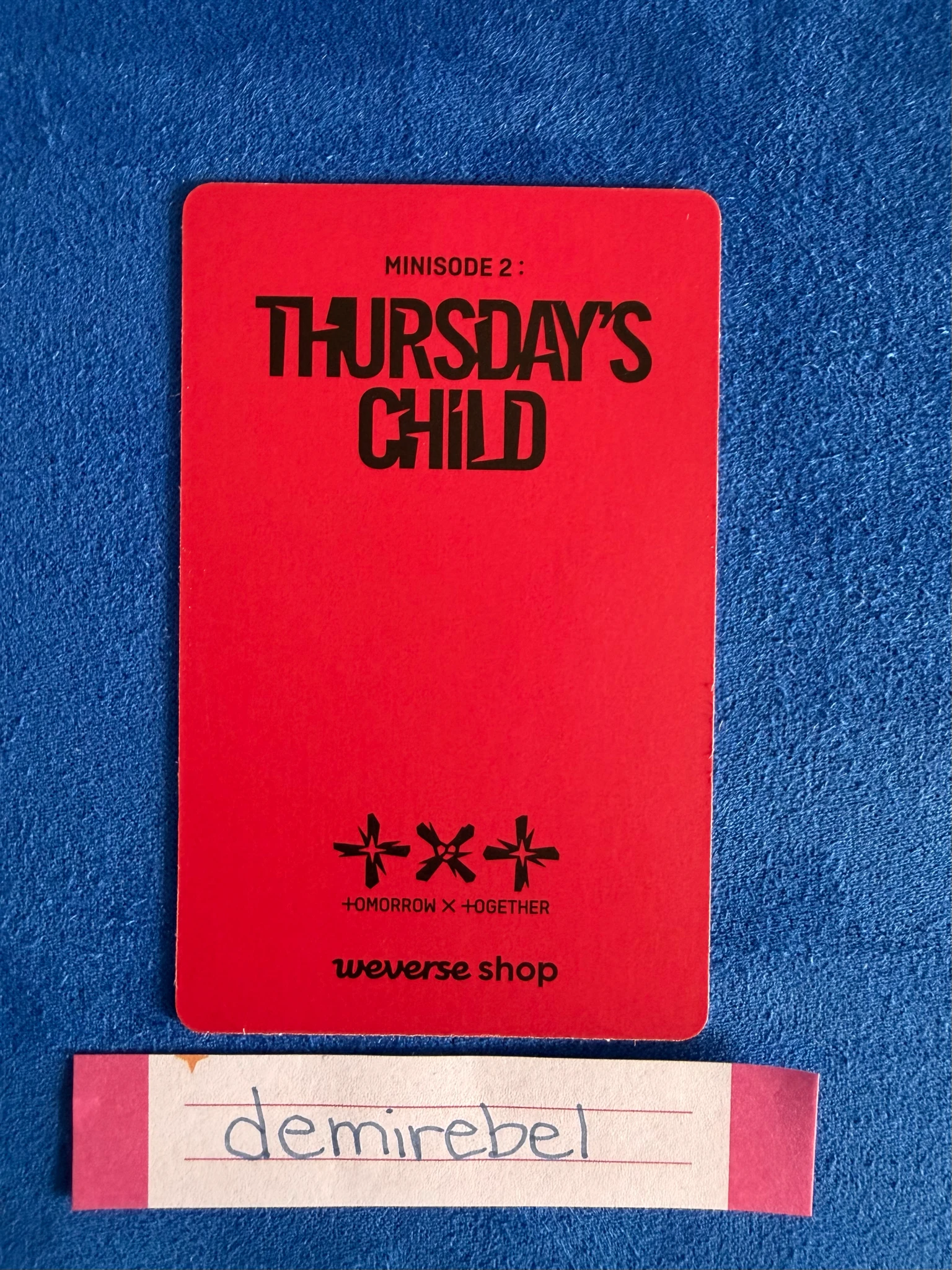 TOMORROW X TOGETHER Yeonjun TOMORROW X TOGETHER - Yeonjun - Minisode 2: Thursday's Child Album weverse global shop (wvg) pob (pre-order benefit) korean album holographic (hologram) listing photo 3