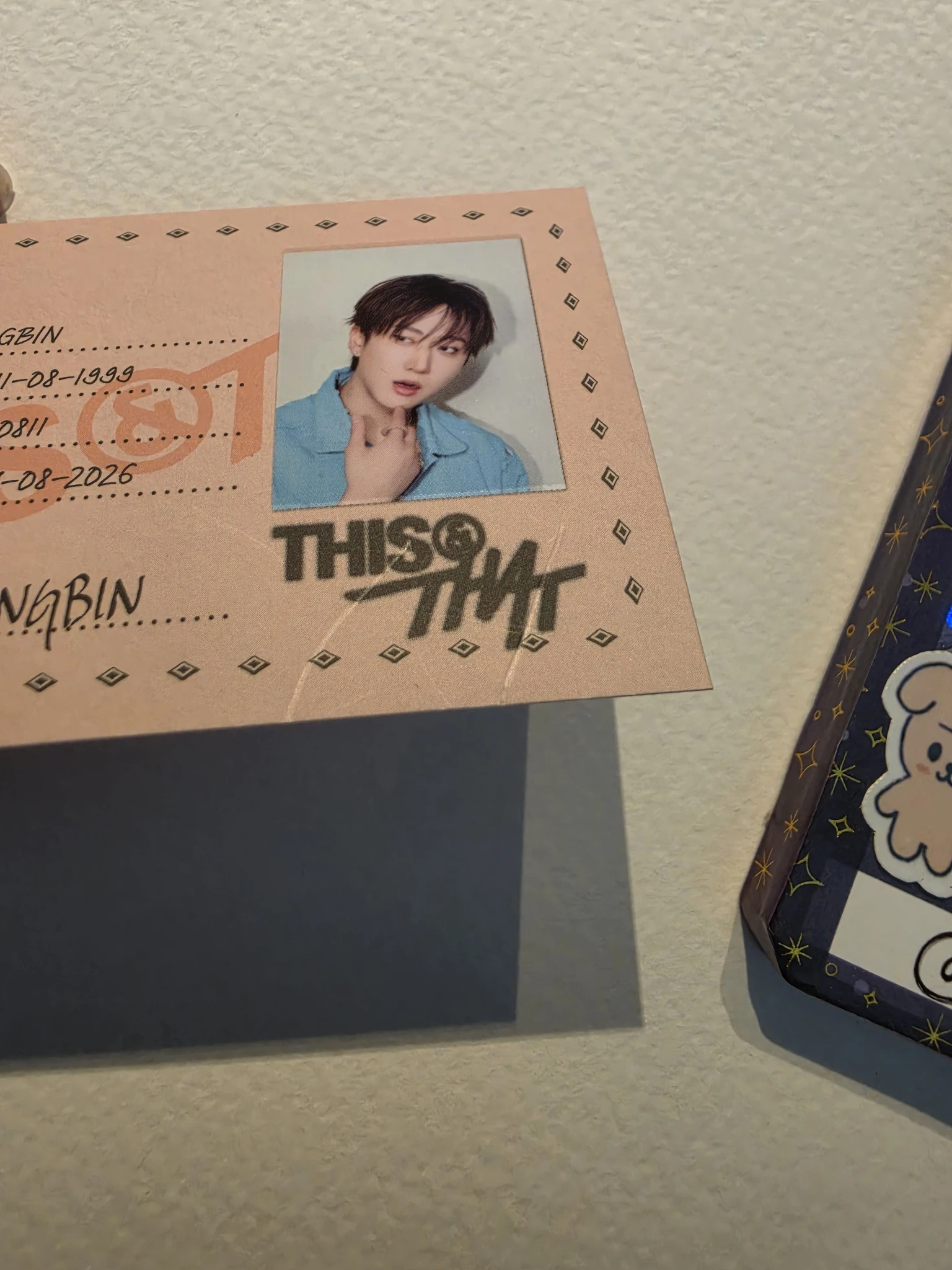 Stray Kids Changbin Stray Kids - Changbin - This & That Album album photocard id card that version listing photo 3
