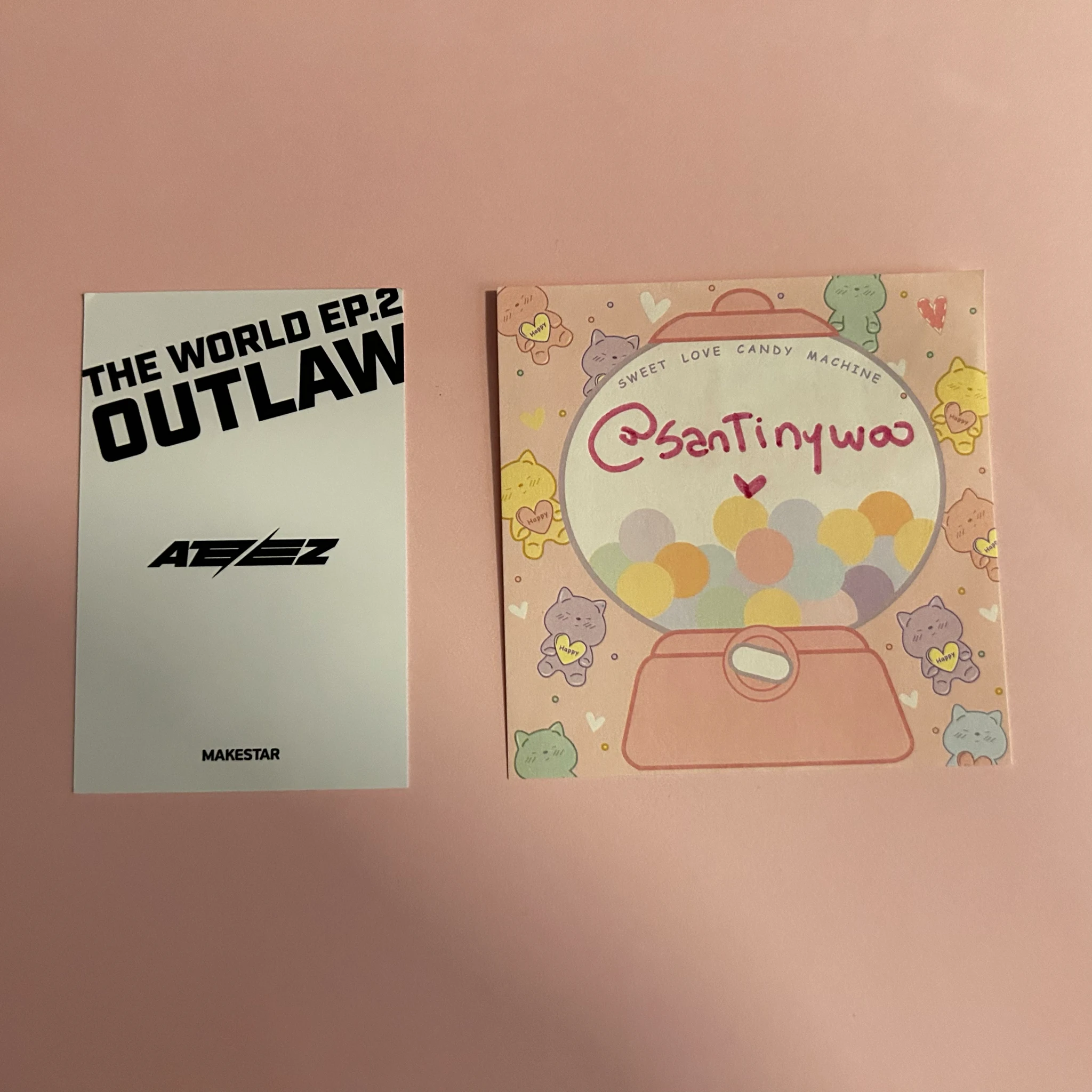 ATEEZ Wooyoung ATEEZ - Wooyoung - THE WORLD EP.2 : OUTLAW Album makestar polaroid pob (pre-order benefit) listing photo 3