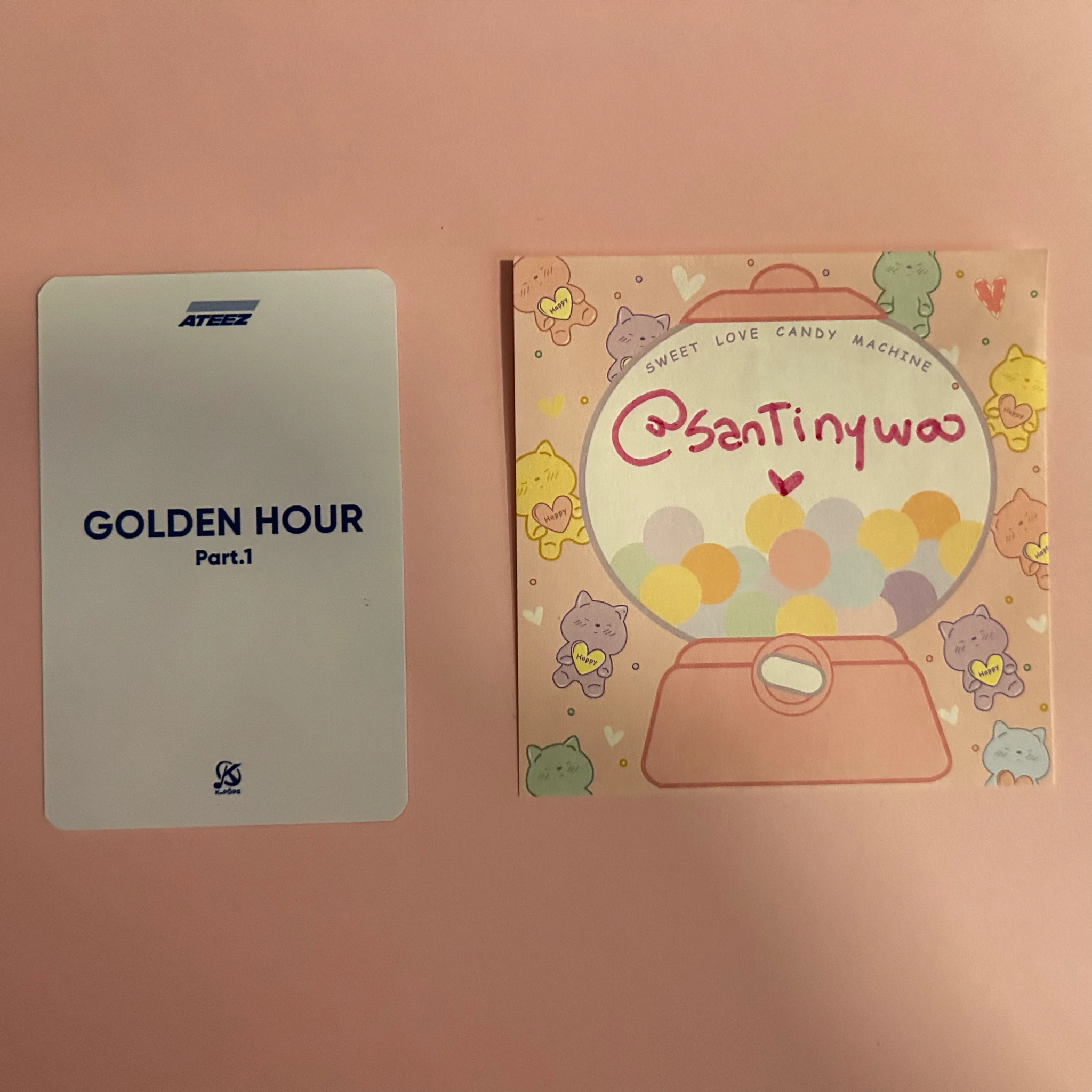ATEEZ Wooyoung ATEEZ - Wooyoung - Golden Hour : Part.1 Album pre-order benefit (pob) knpops listing photo 3
