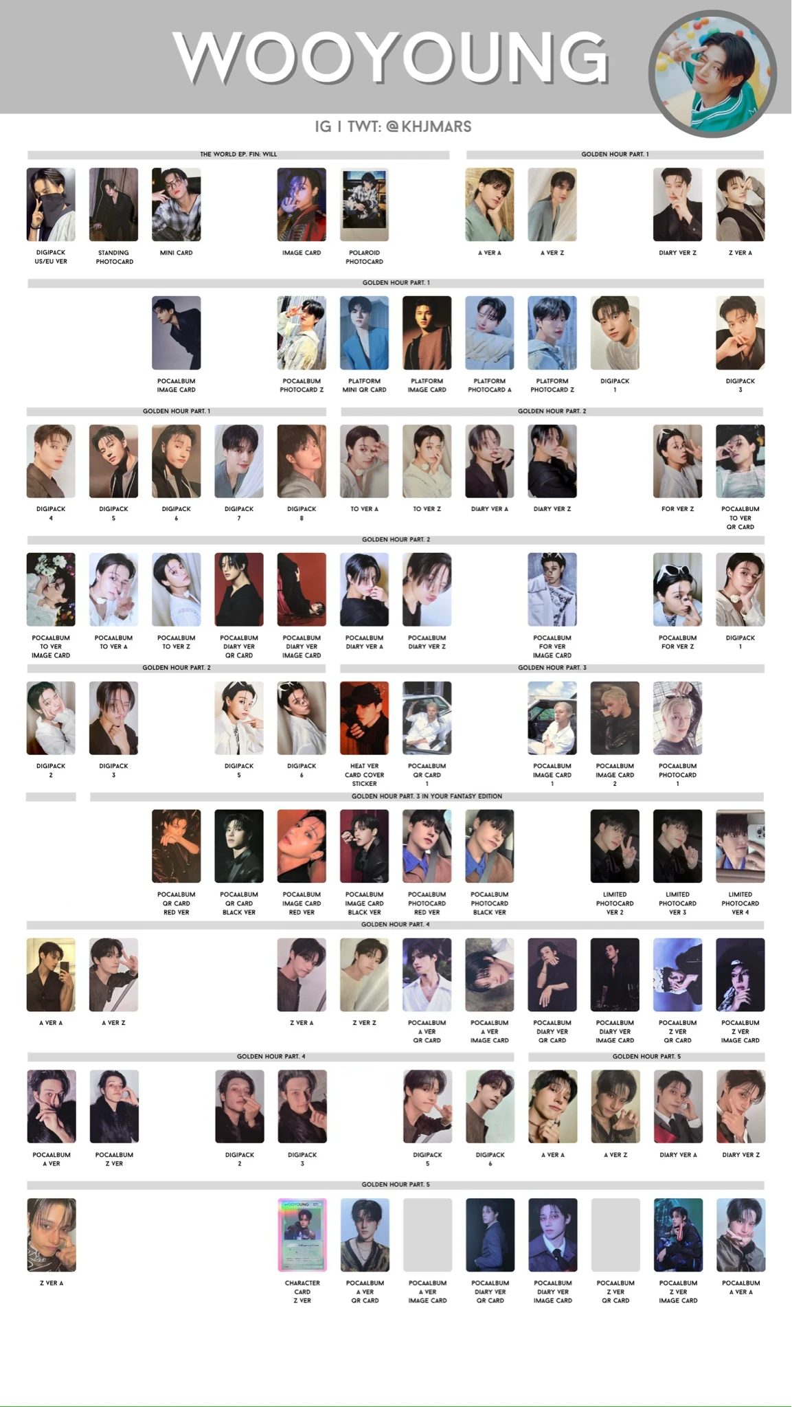 ATEEZ Yeosang ATEEZ - Yeosang - GOLDEN HOUR : Part.5 Album album photocard A version listing photo 3
