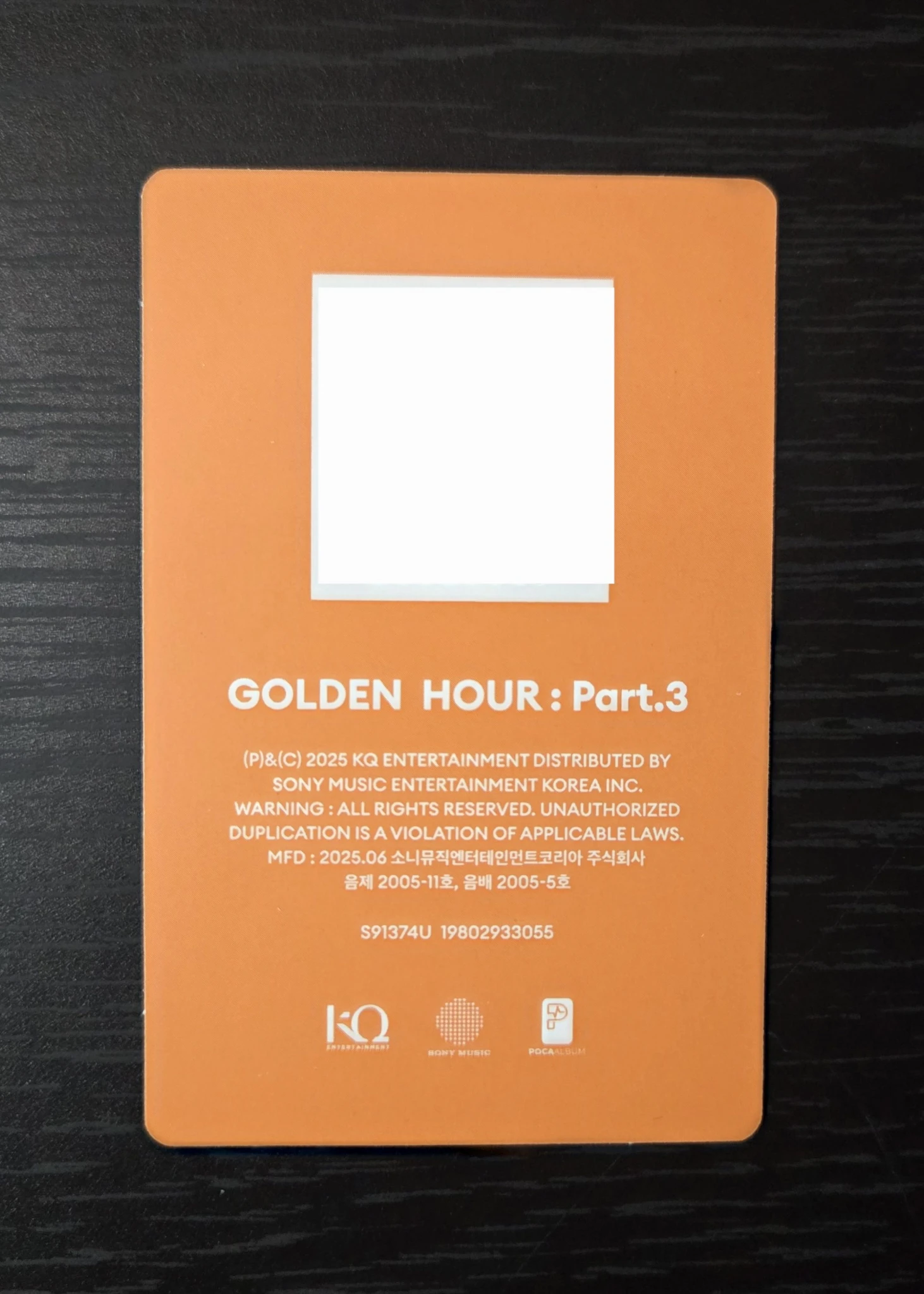 ATEEZ Yeosang ATEEZ - Yeosang - Golden Hour : Part.3 Album poca album qr ver. 2 listing photo 3