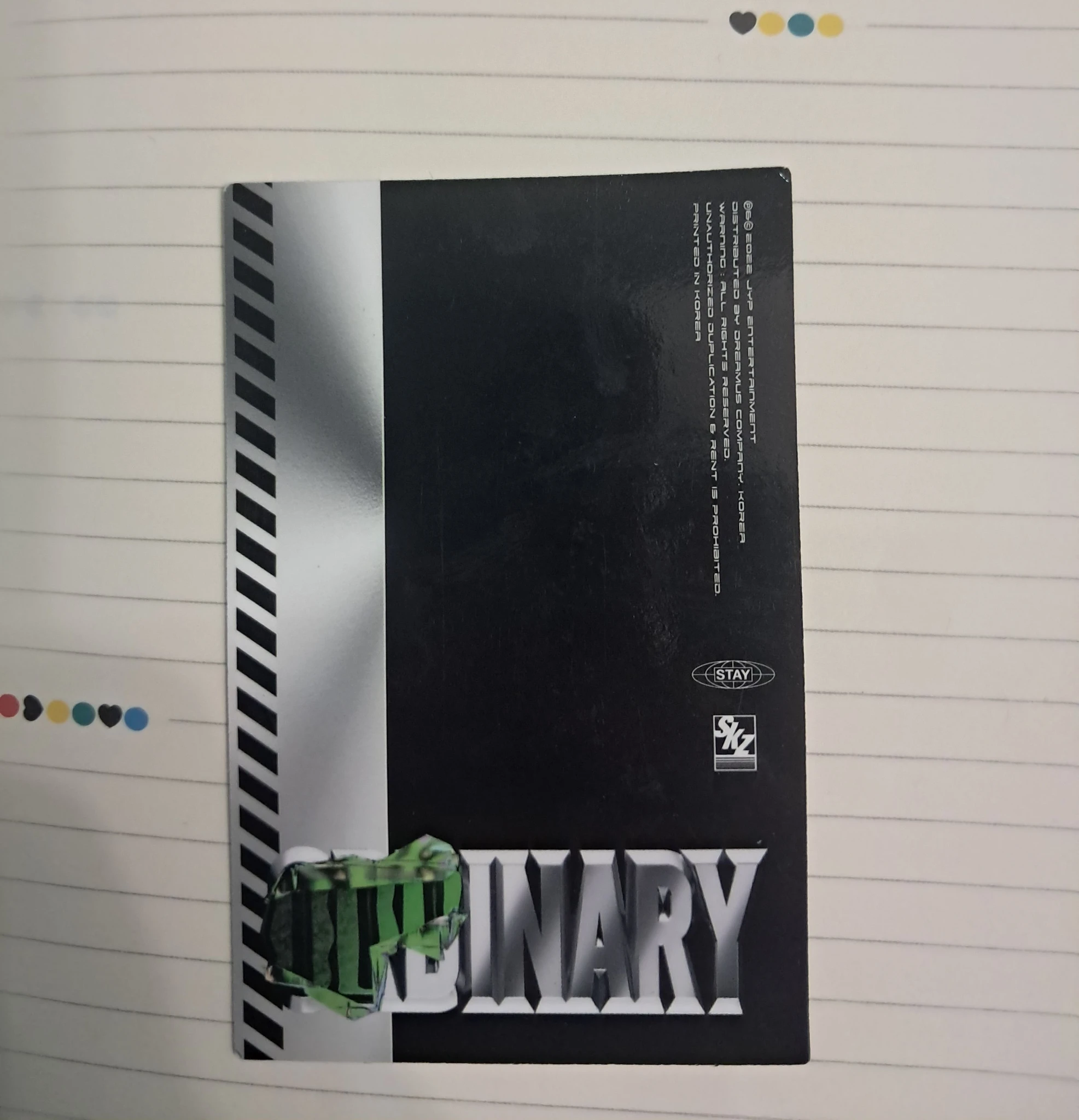 Stray Kids I.N Stray Kids - I.N - Oddinary Album album photocard id card listing photo 3