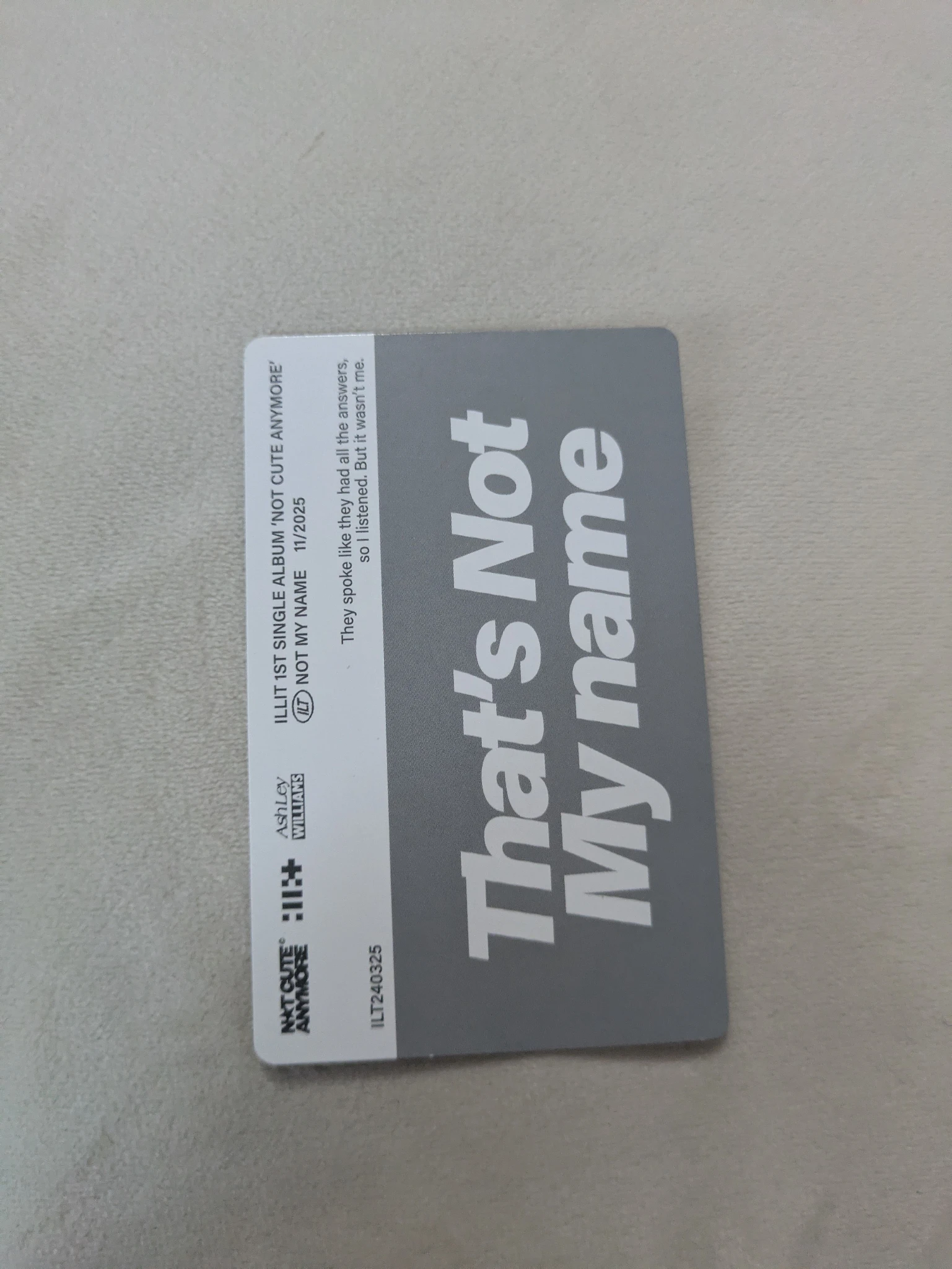 ILLIT Iroha ILLIT - NOT CUTE ANYMORE Album album photocard not me version listing photo 3