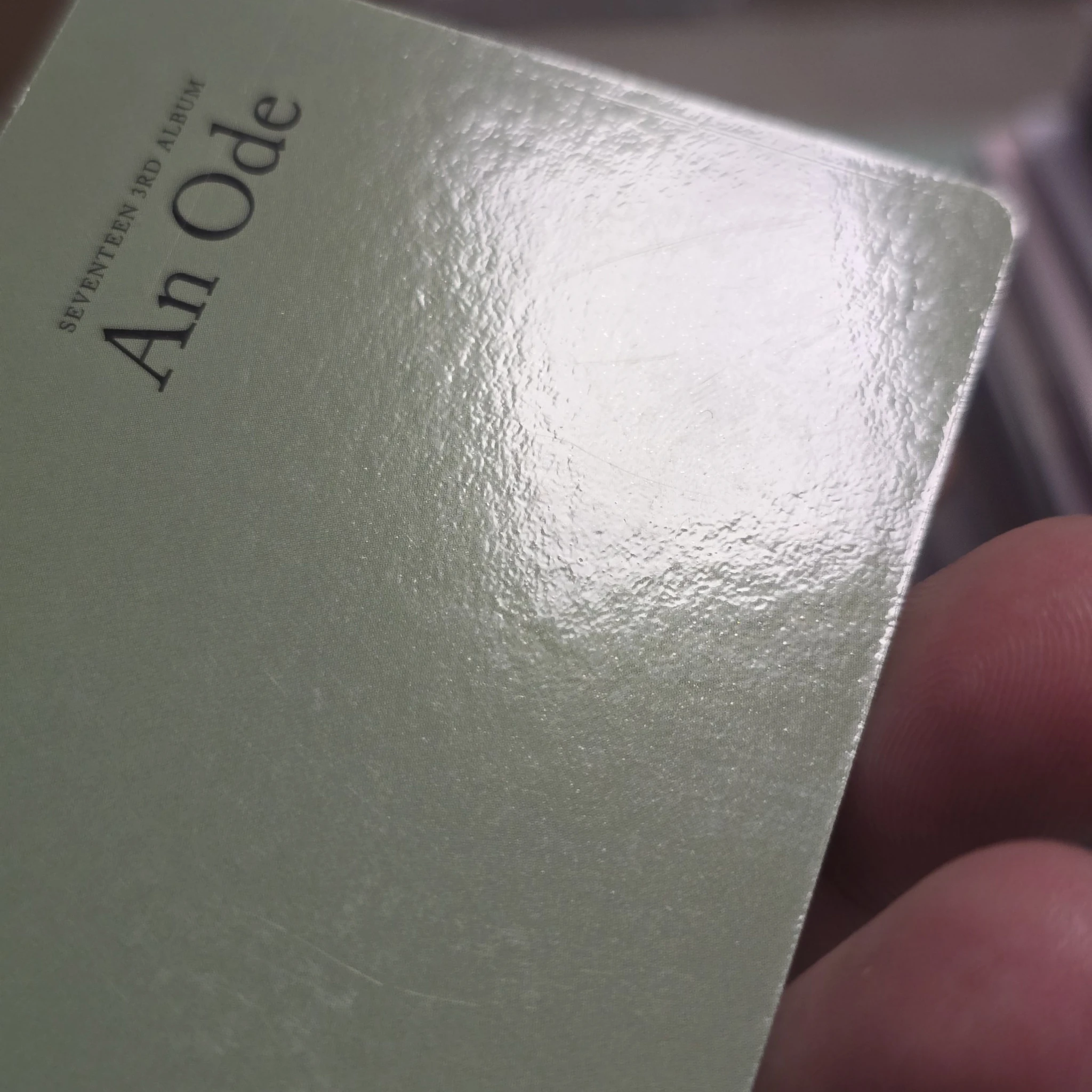 SEVENTEEN Seungkwan SEVENTEEN - Seungkwan - An Ode Album album photocard the poet version green back listing photo 3